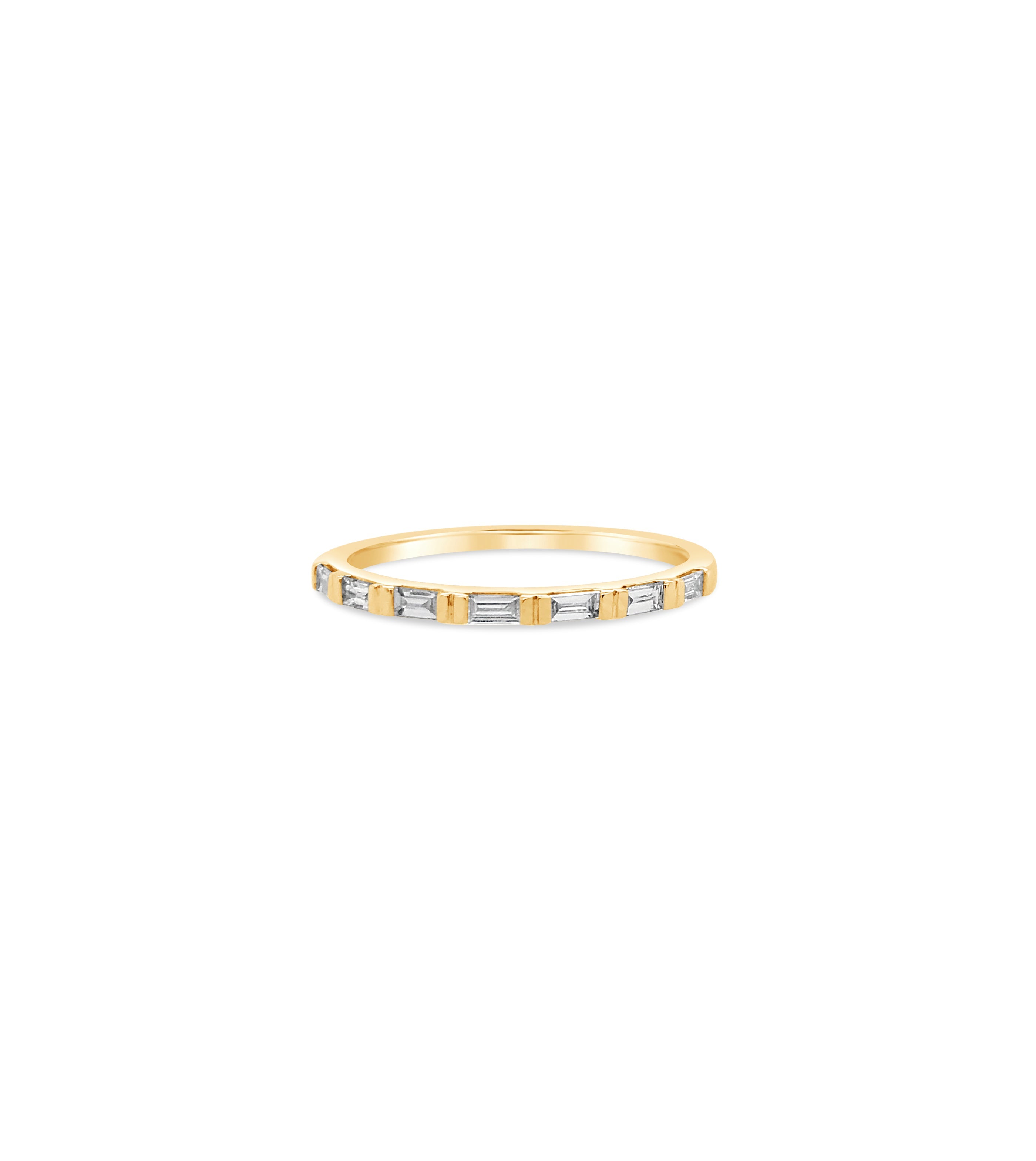Diamond Baguette Bar Set Band