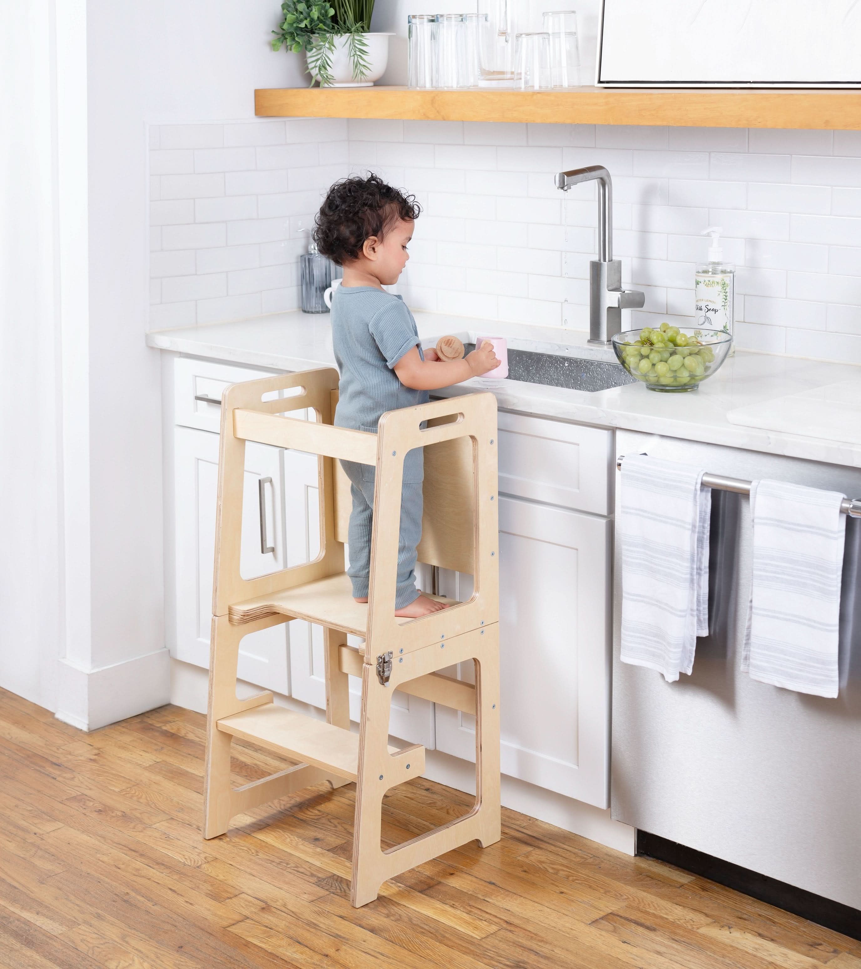 Avenlur 4-in-1 Montessori Kitchen Step Stool and Desk