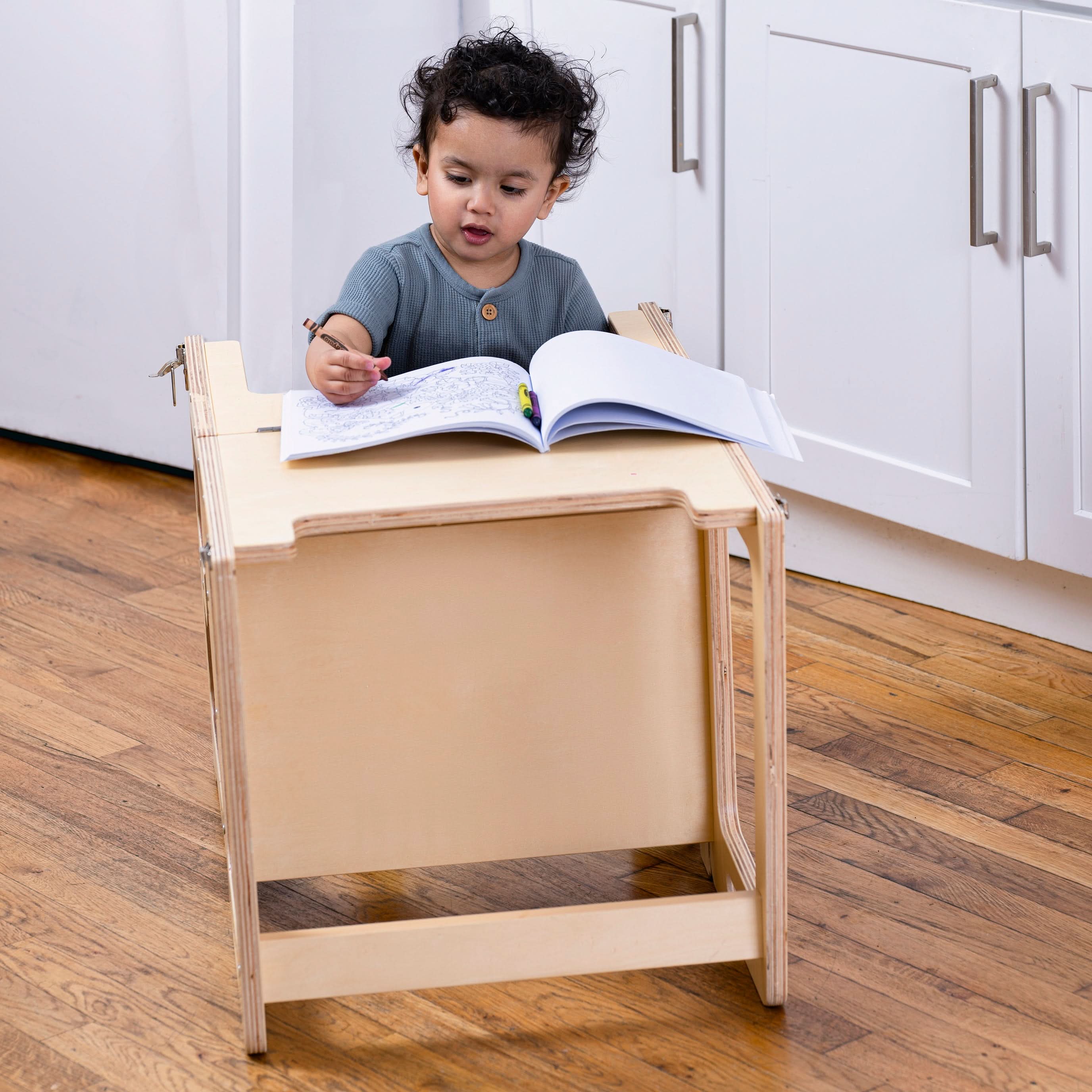 Avenlur 4-in-1 Montessori Kitchen Step Stool and Desk