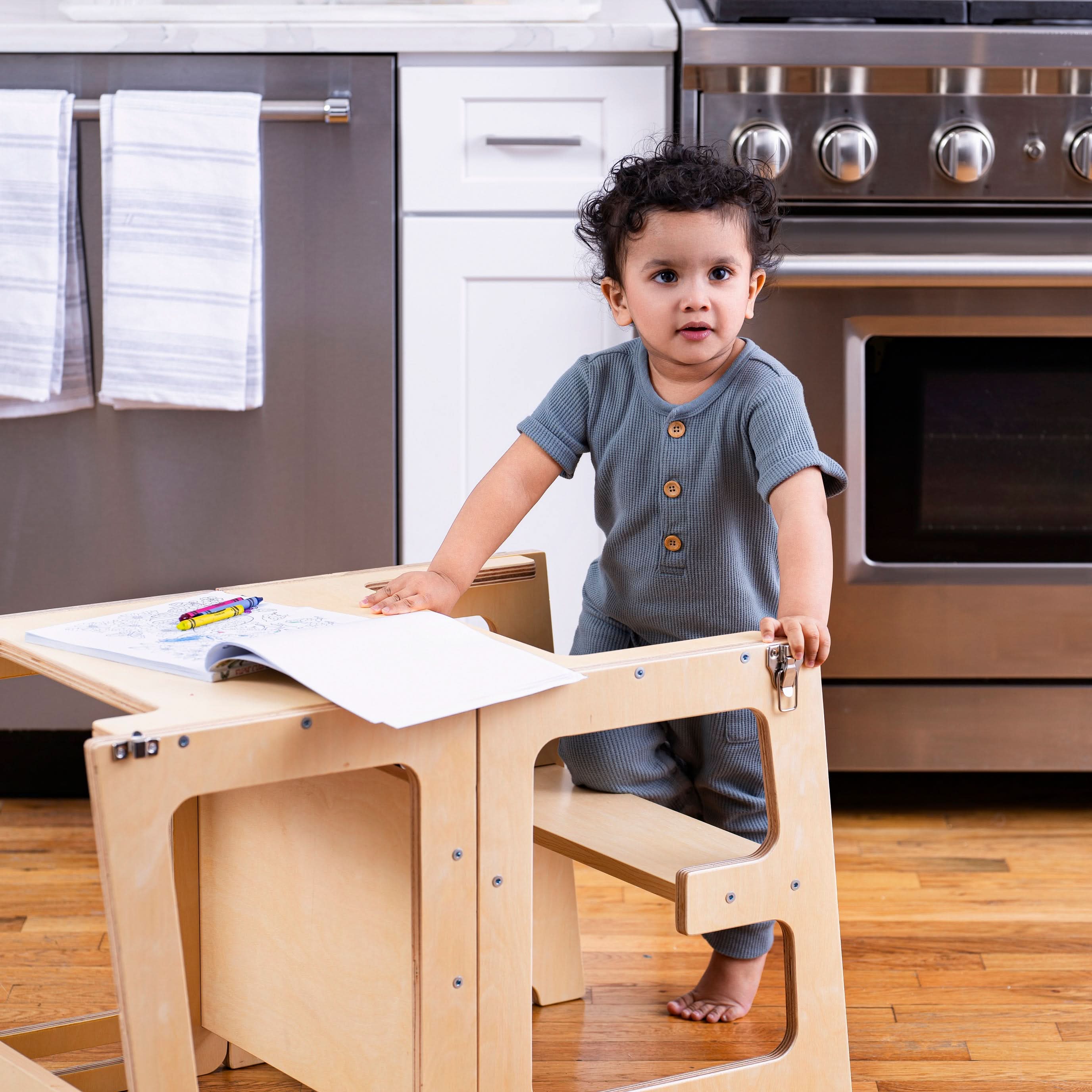 Avenlur 4-in-1 Montessori Kitchen Step Stool and Desk