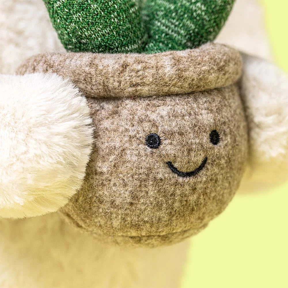 Jellycat Cream Bunny with Plant Plush