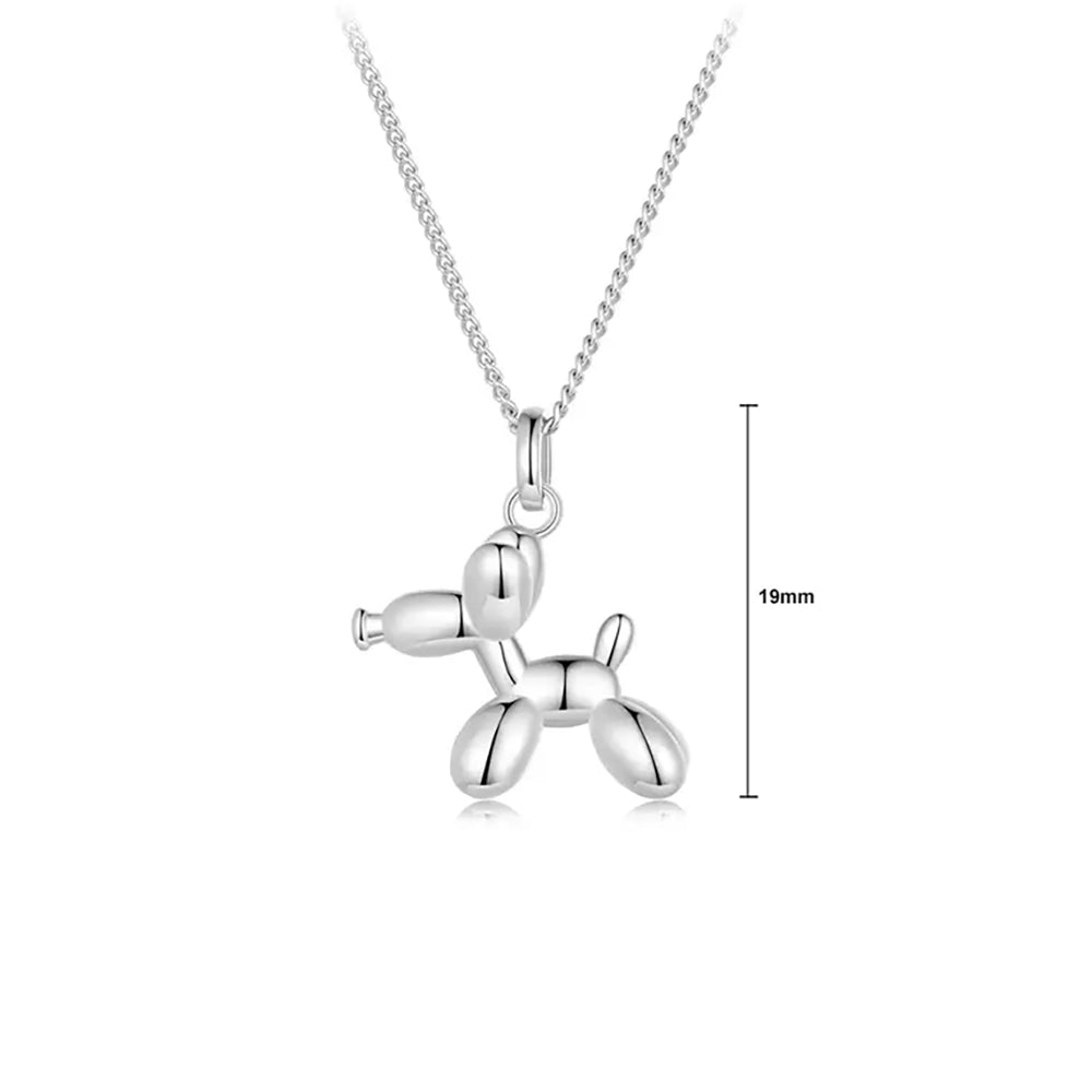 Little Balloon Dog Charm Necklace