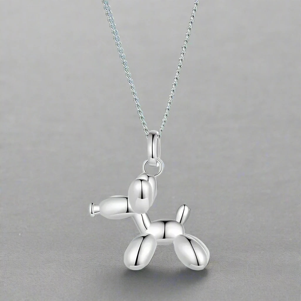 Little Balloon Dog Charm Necklace