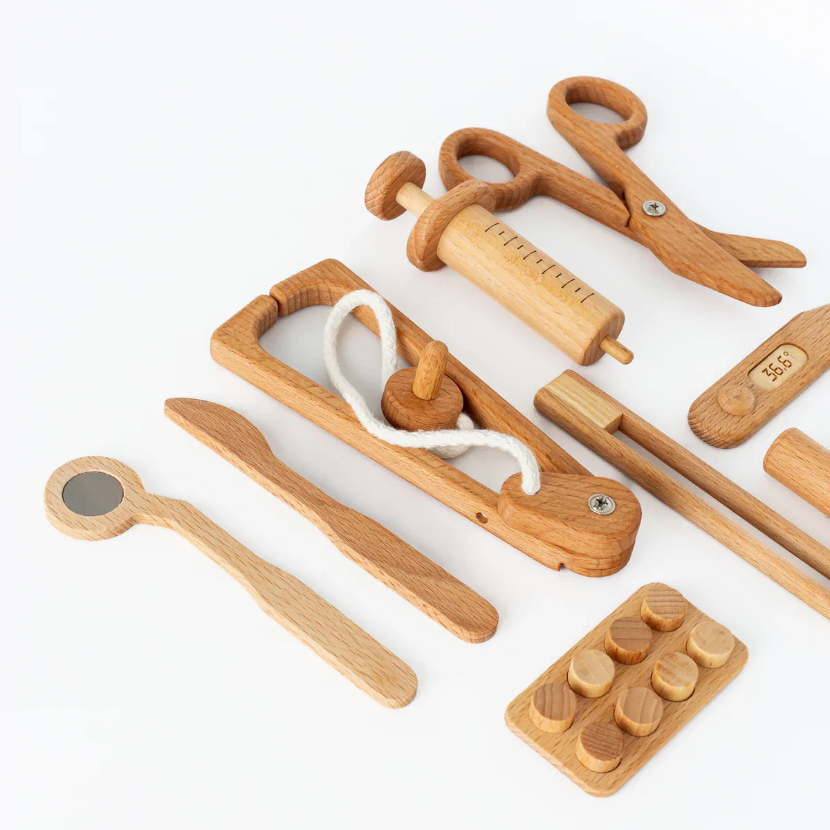 Wooden Doctor Pretend Play Set