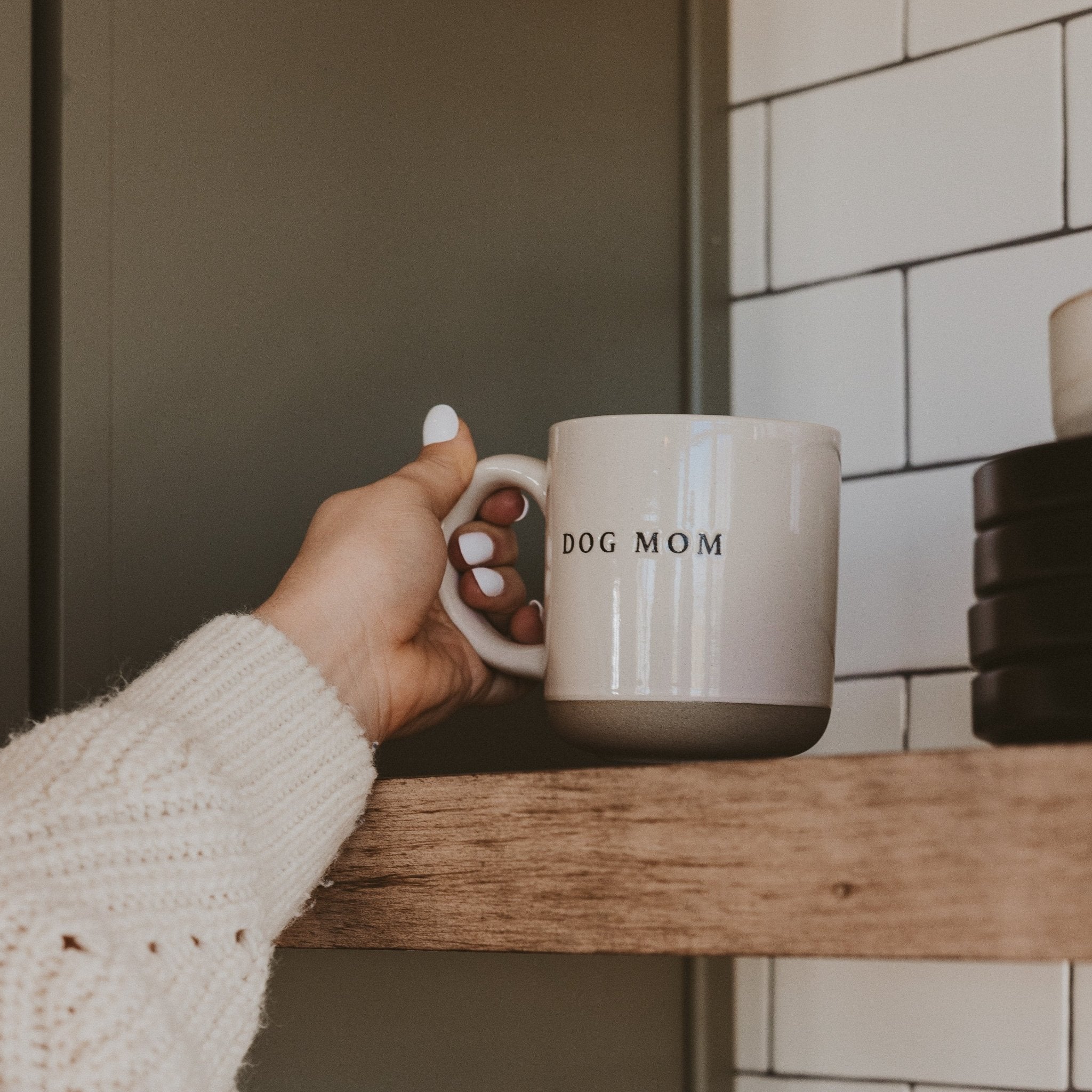 Dog Mom Stoneware Mug 14oz.