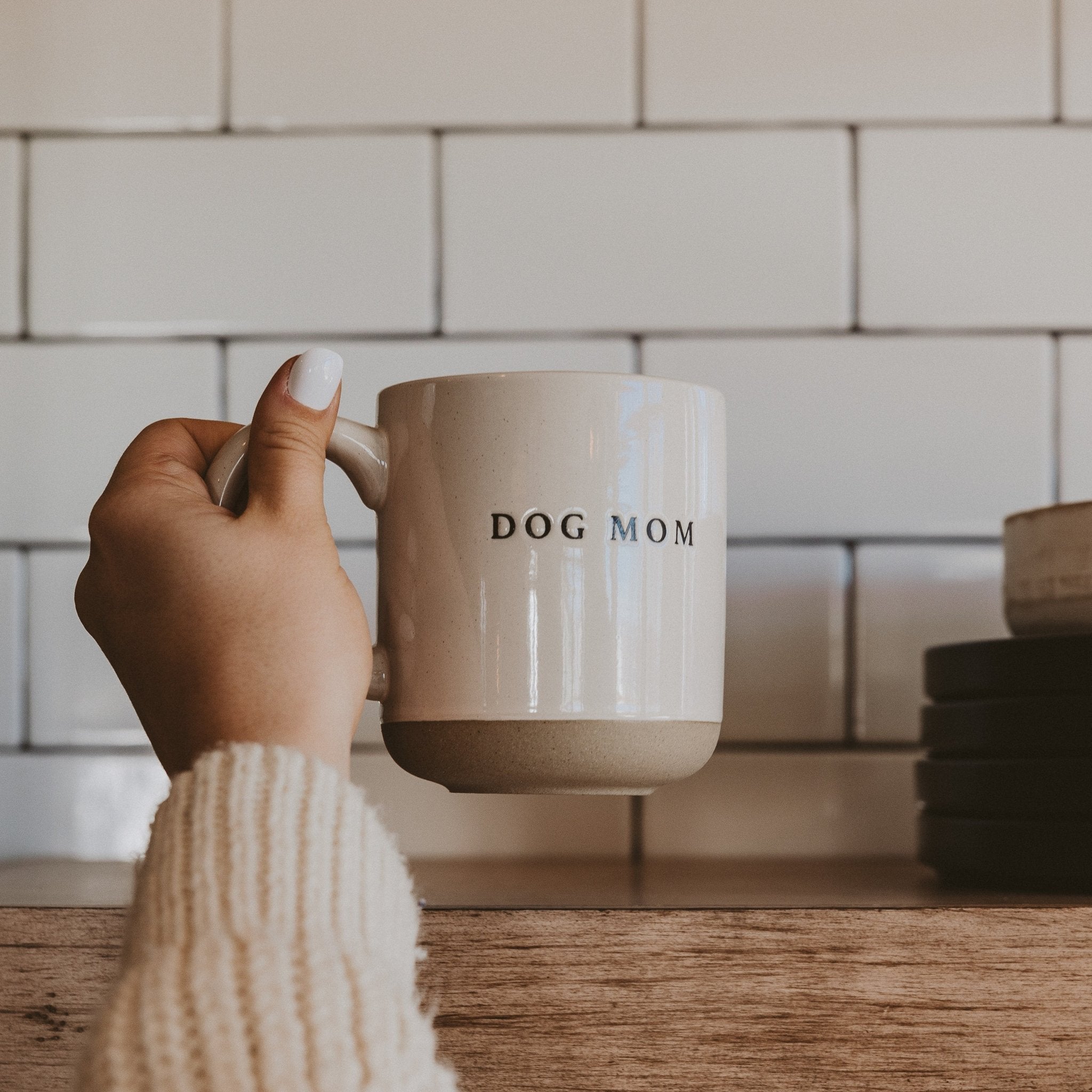 Dog Mom Stoneware Mug 14oz.