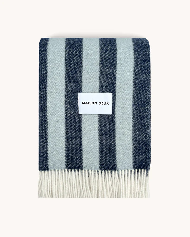 CANDY WRAP Blanket | Navy / Ice Blue