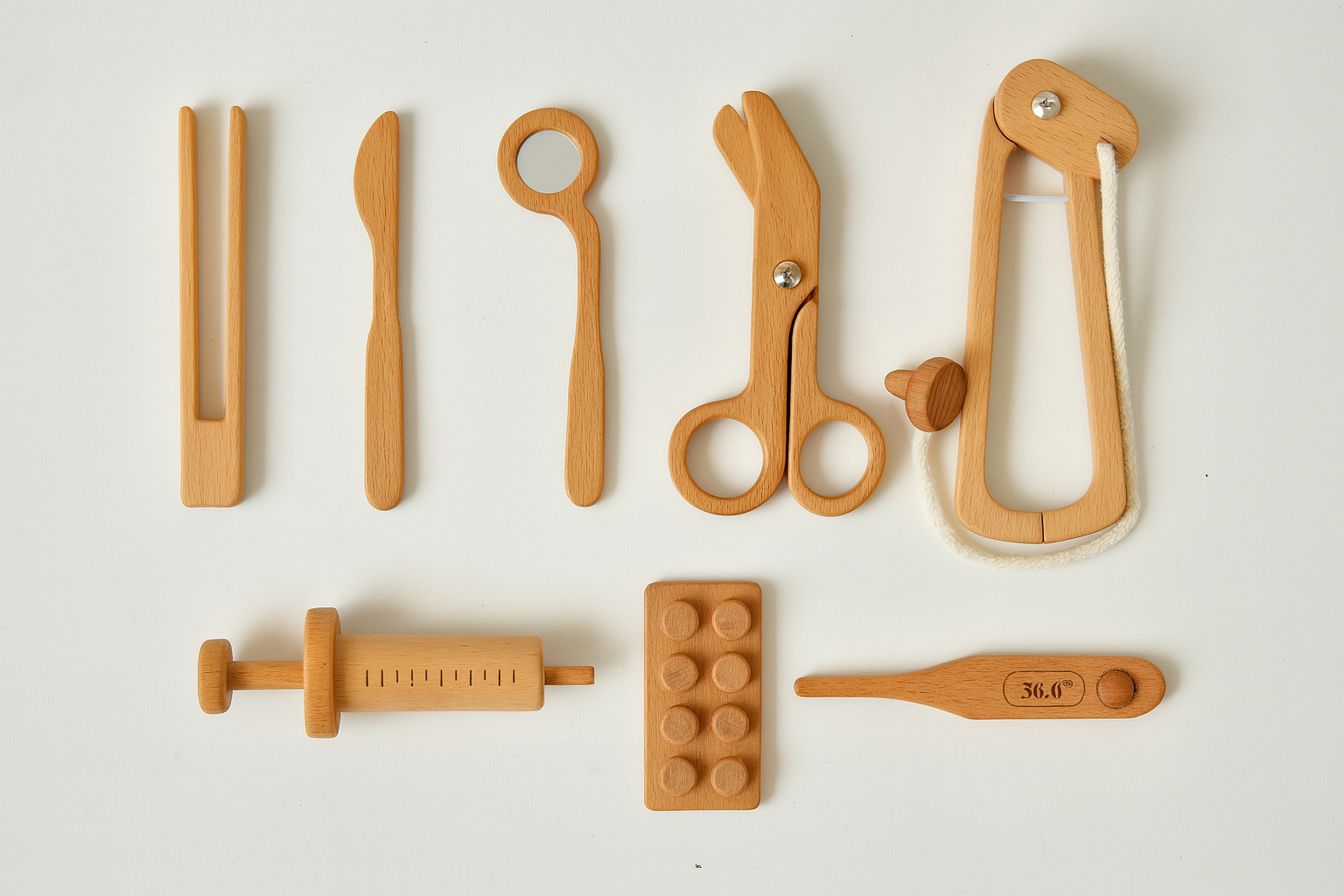 Wooden Doctor Pretend Play Set