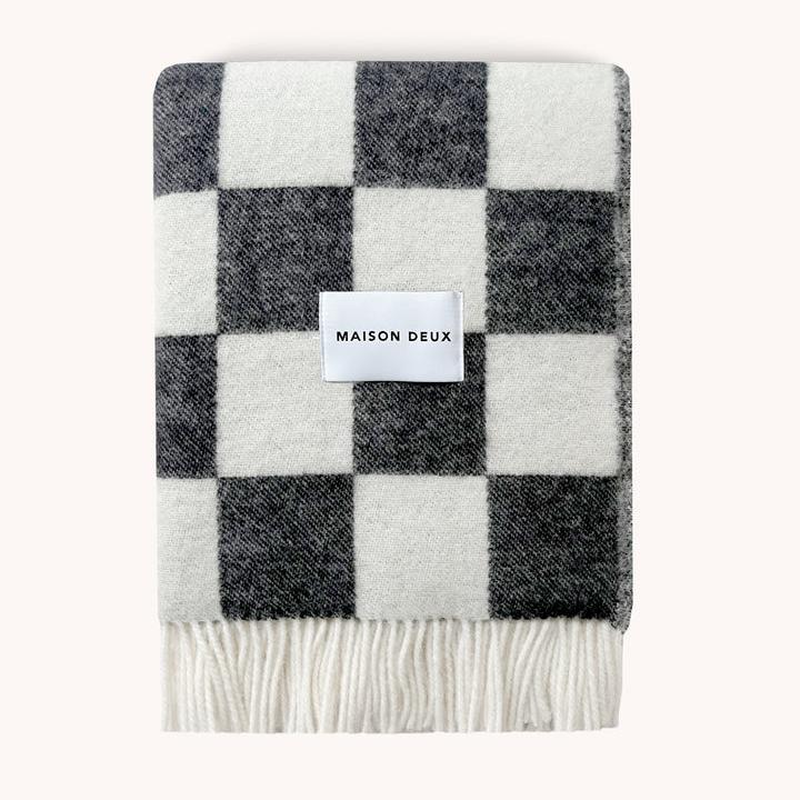 CHECKERBOARD Blanket | Black / White