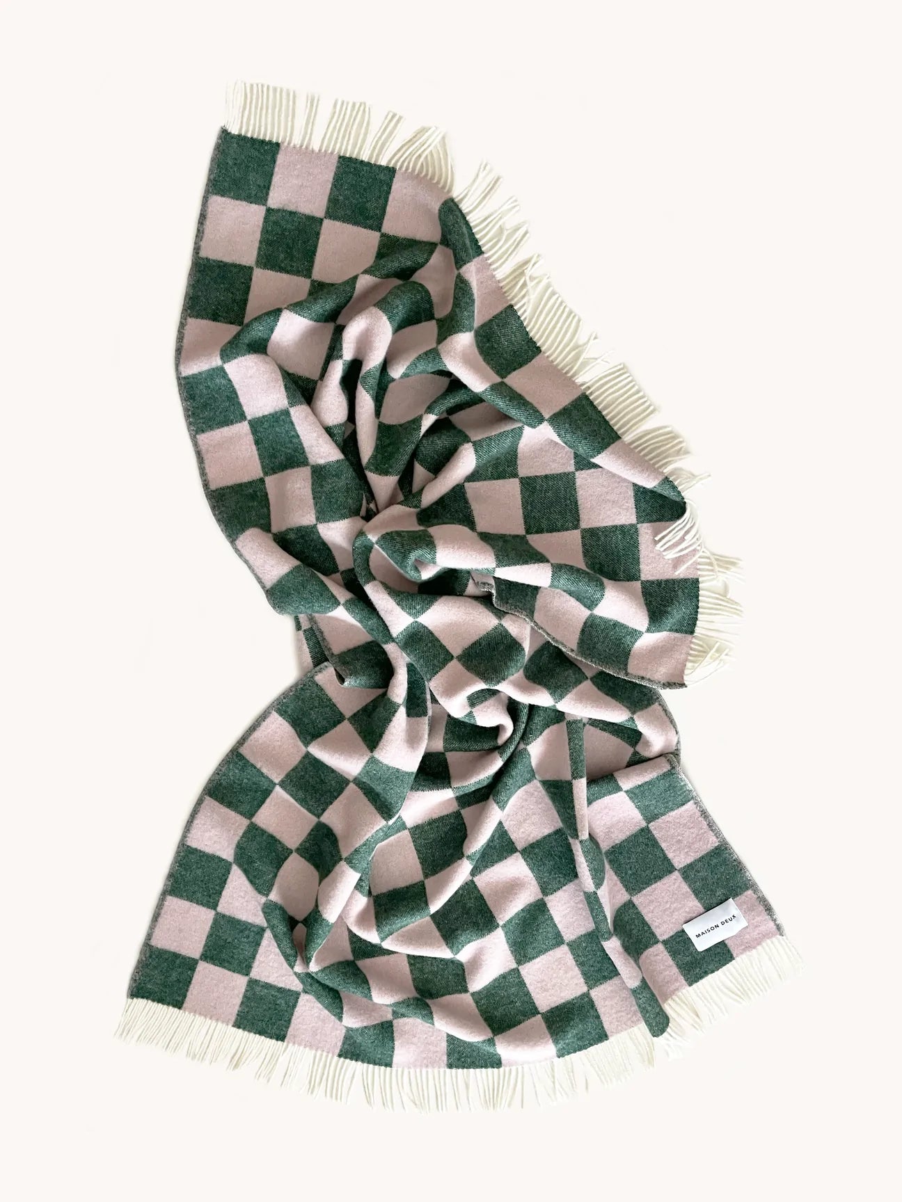 CHECKERBOARD Blanket | Green / Pink