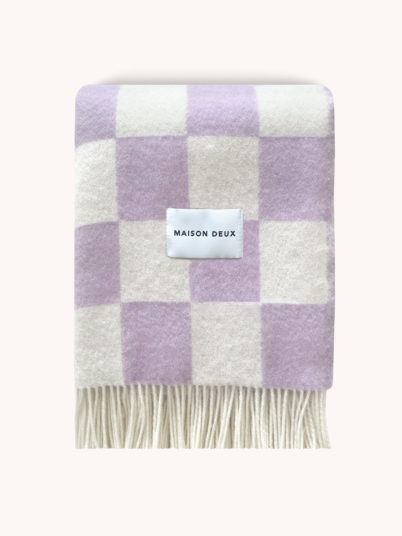 CHECKERBOARD Blanket | Lilac / White