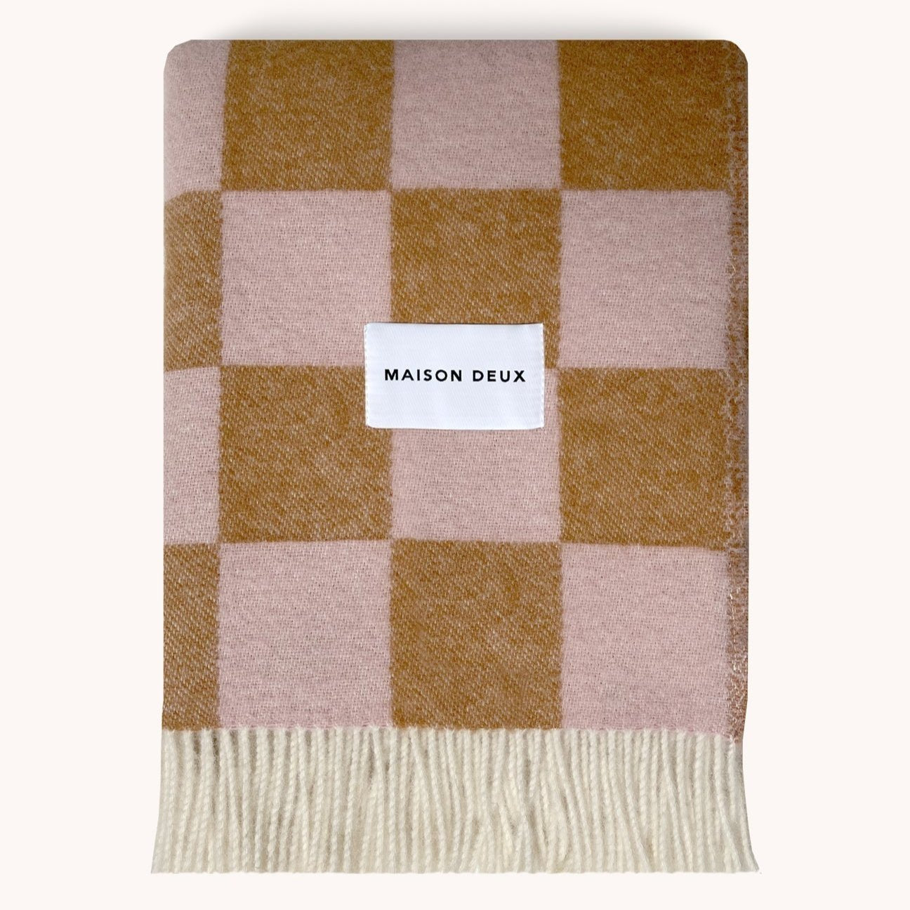 CHECKERBOARD Blanket | Terra Brown / Pink