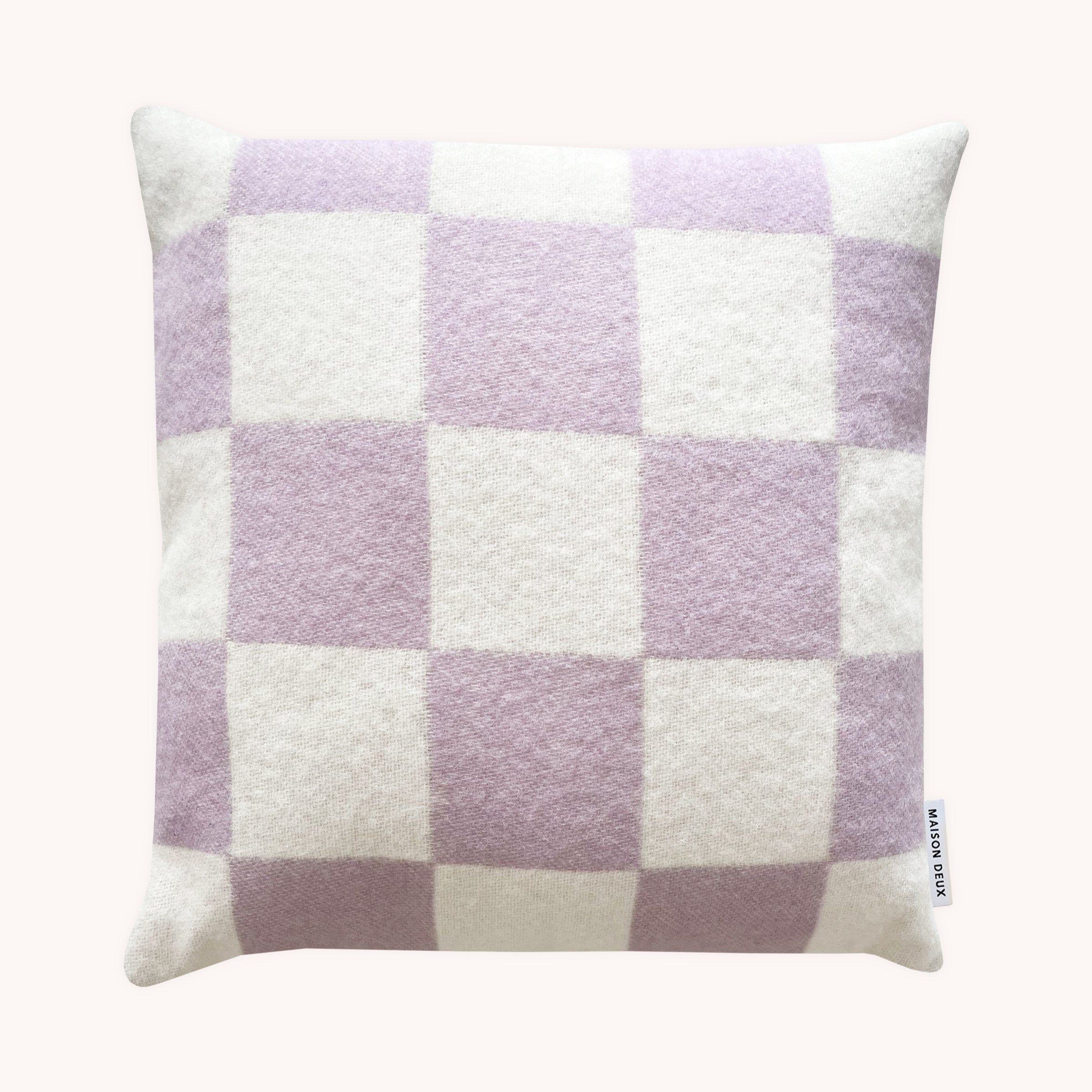 CHECKERBOARD Pillow Cover | Lilac / White