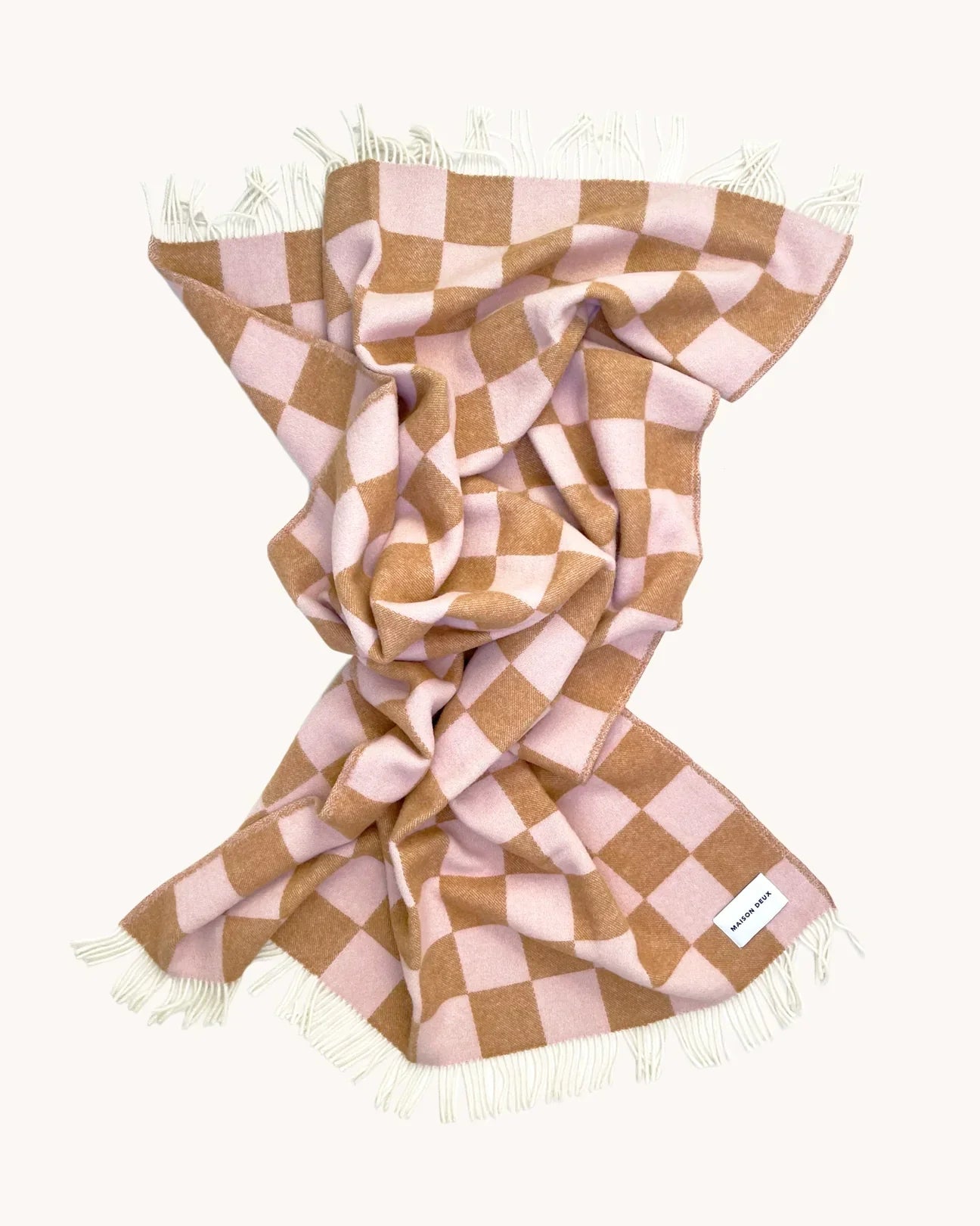 CHECKERBOARD Blanket | Terra Brown / Pink