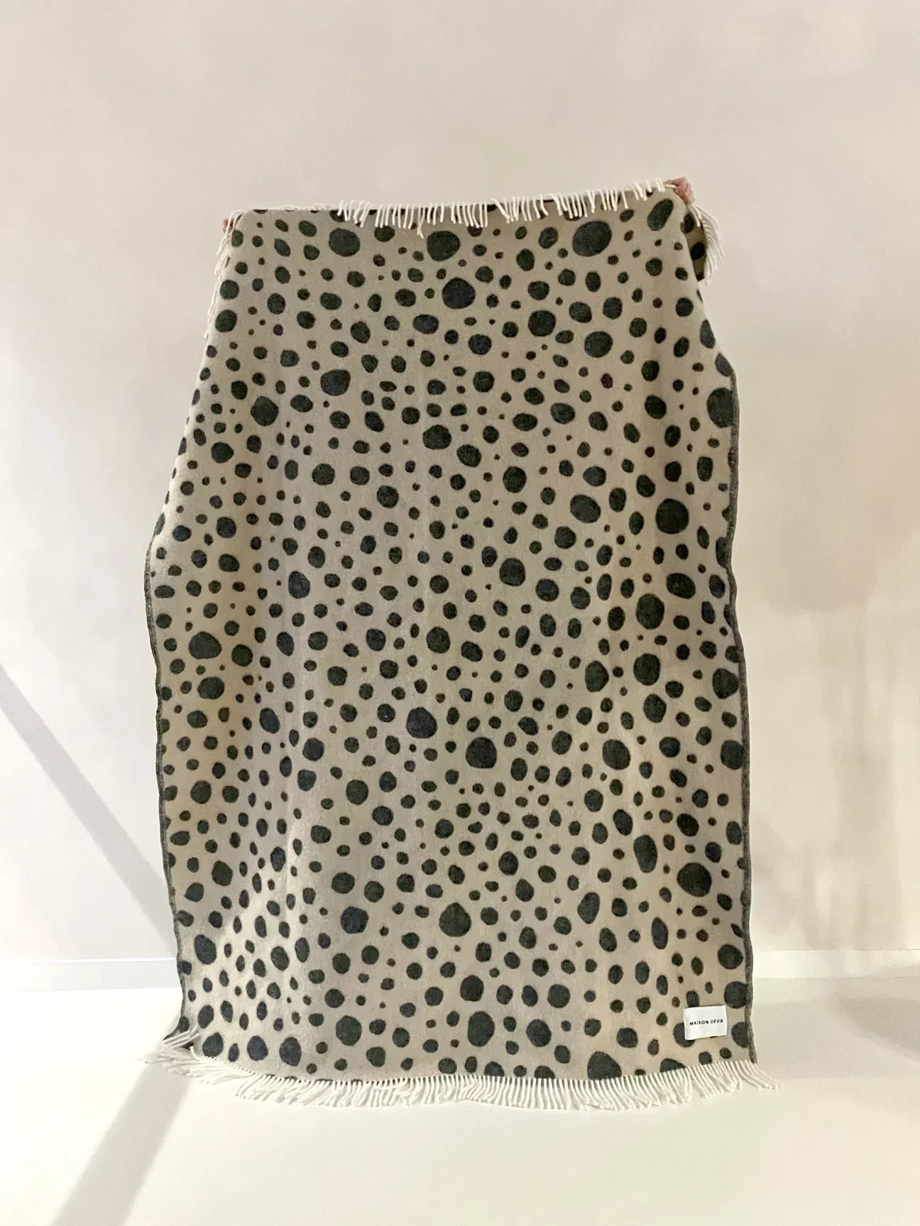 CHEETAH Blanket | Beige / Black Print