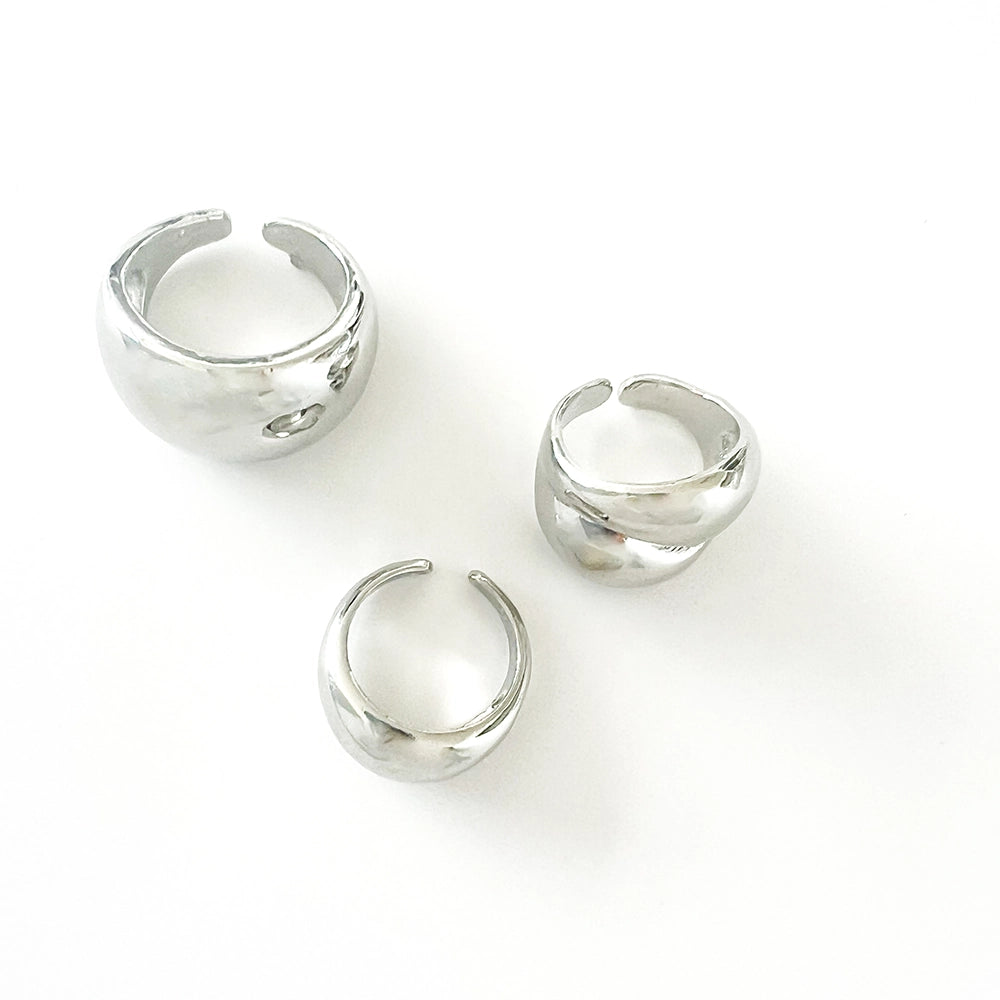 Chunky Dome Rings - Set of 3