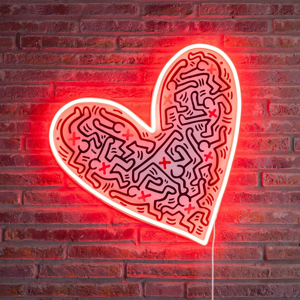 Dance Love, YP x Keith Haring, LED neon sign