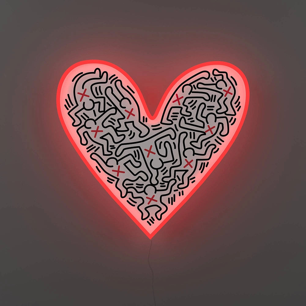 Dance Love, YP x Keith Haring, LED neon sign