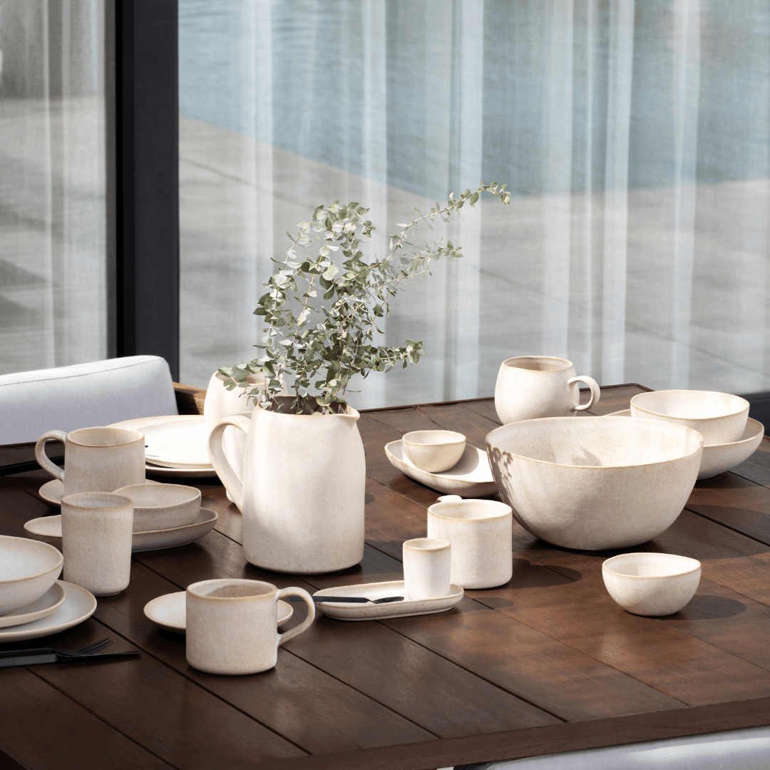 Sand Storm Stoneware Ceramic Dinnerware - Set of 16