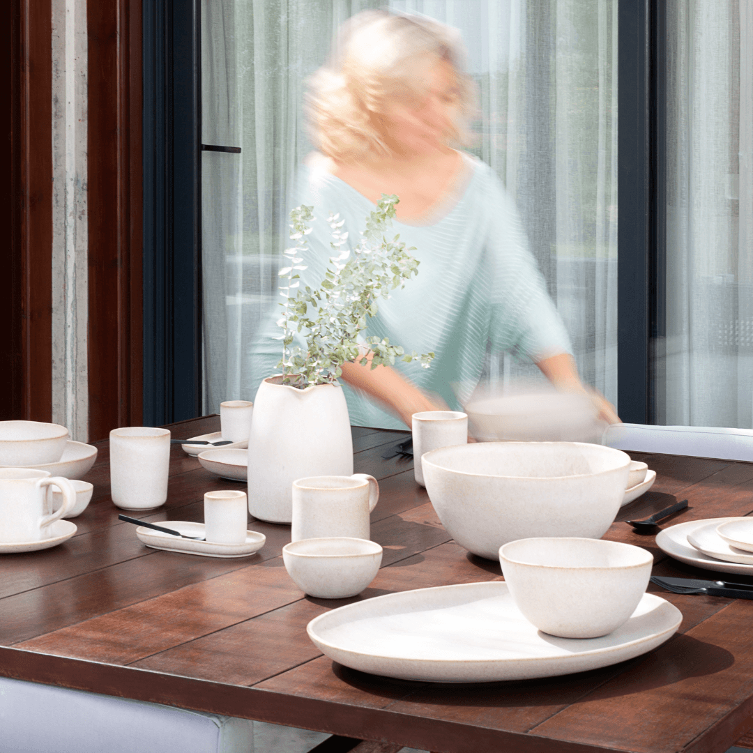 Sand Storm Stoneware Ceramic Dinnerware - Set of 16