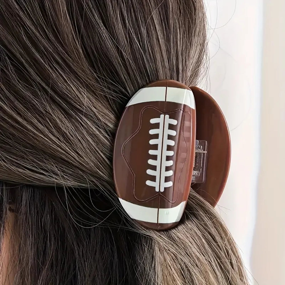 Football Hair Claw Clip