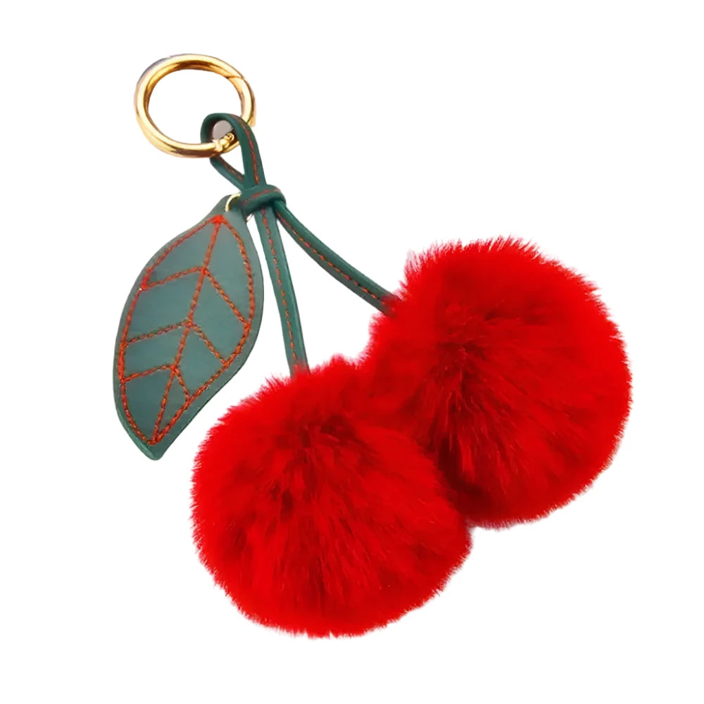 Cherry Plush Keychain