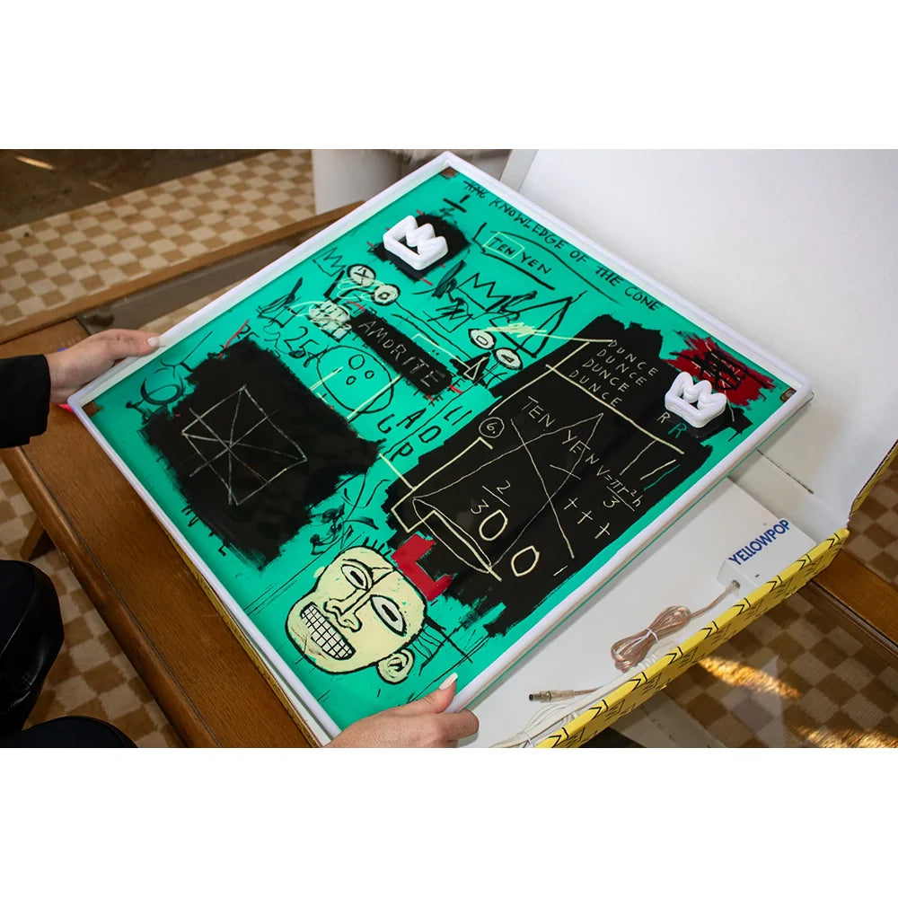 Basquiat Equals Pi Neon Sign