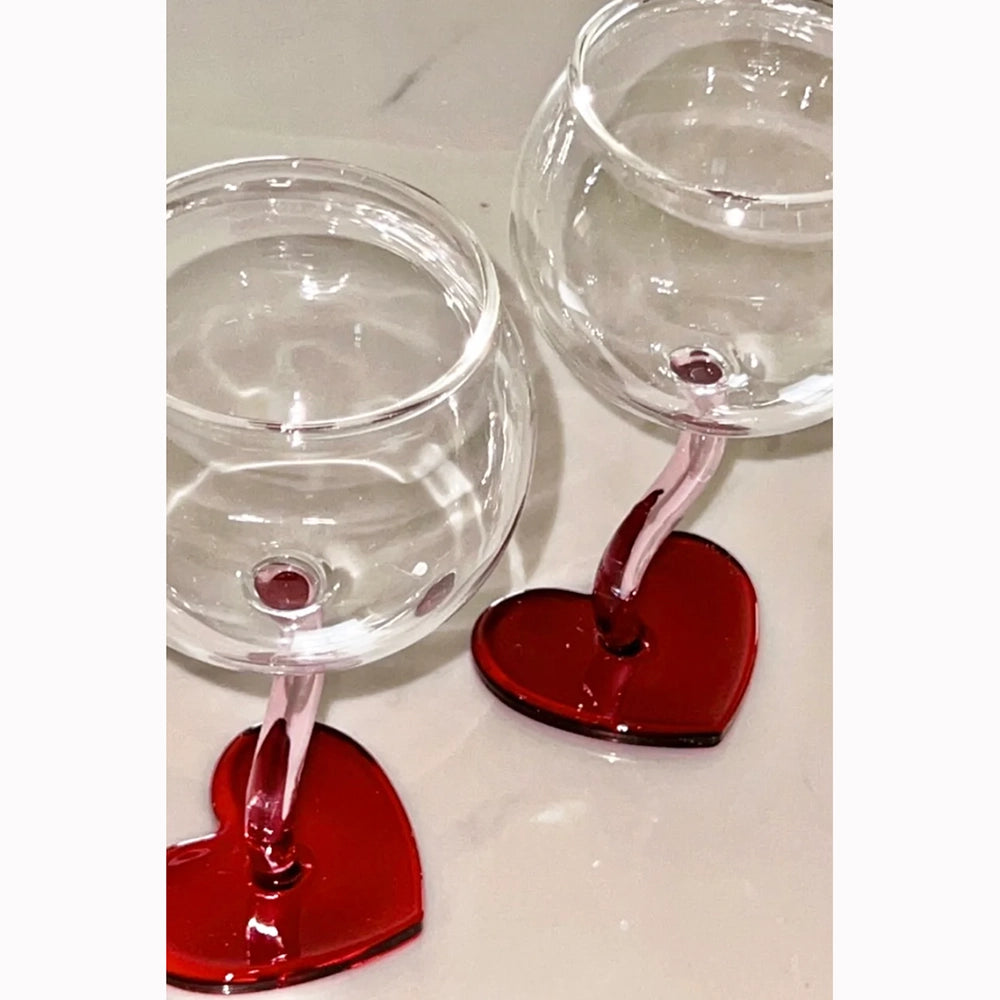 Heart Wine Glass