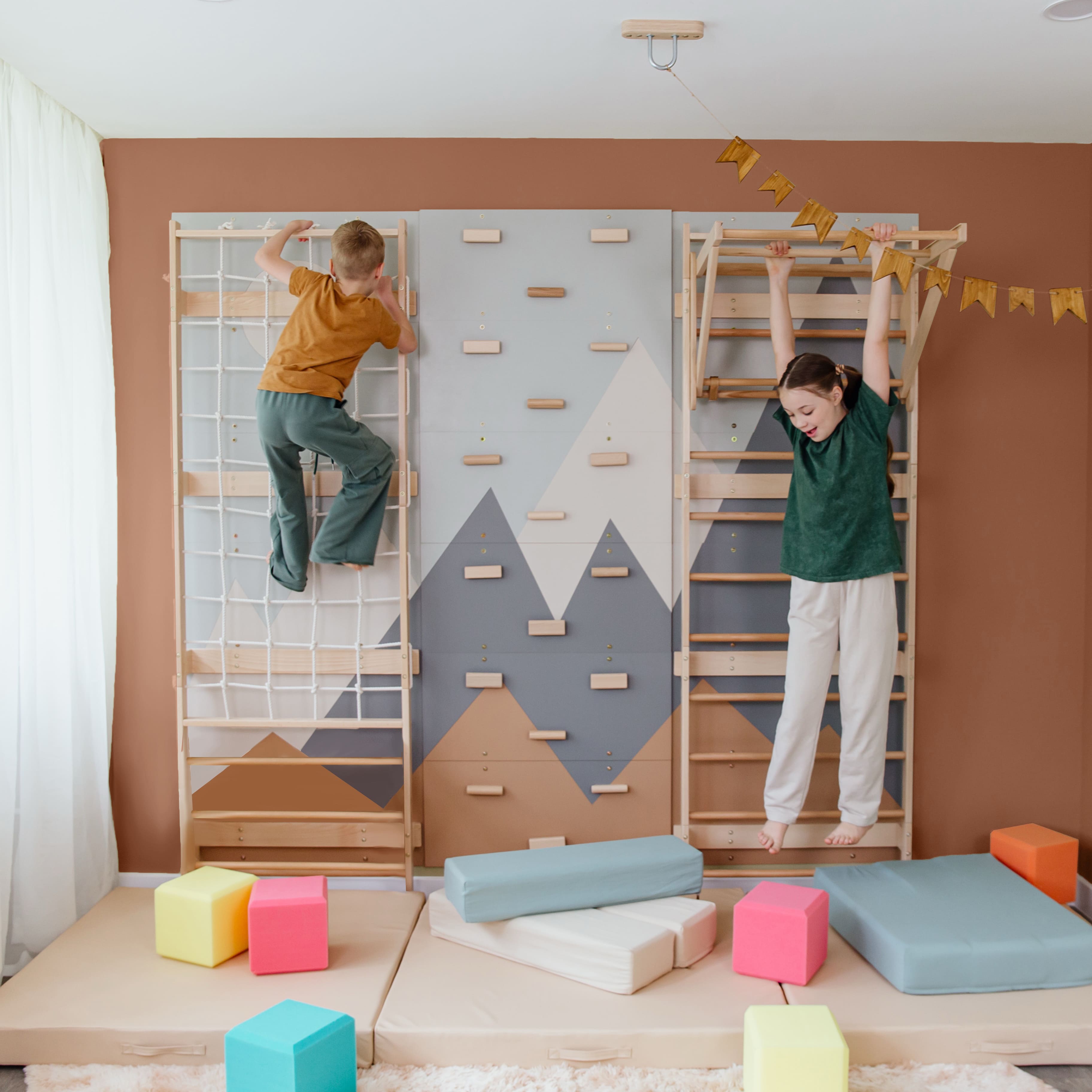Wood and Hearts 3-in-1 Swedish Ladder Wall Gym
