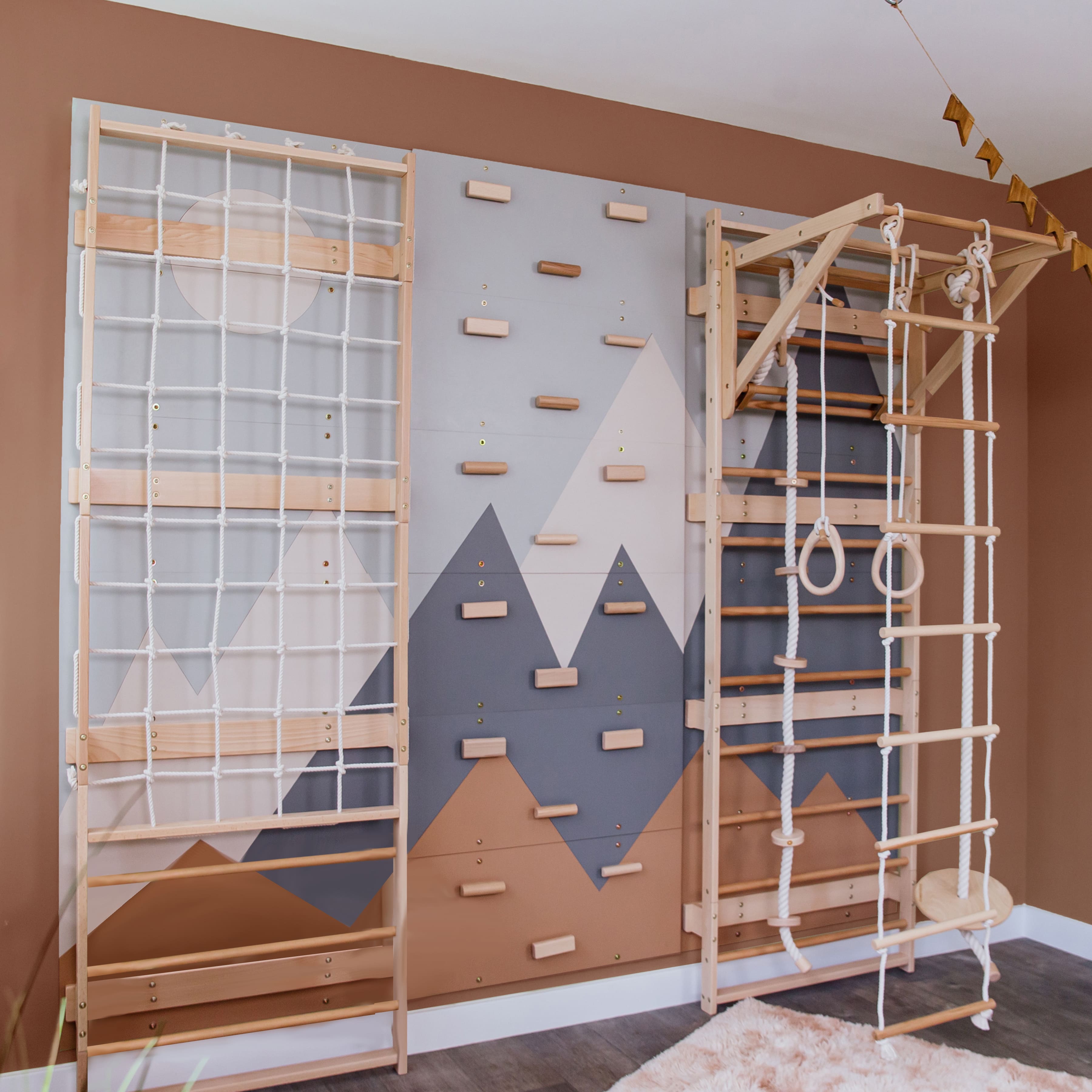 Wood and Hearts 3-in-1 Swedish Ladder Wall Gym