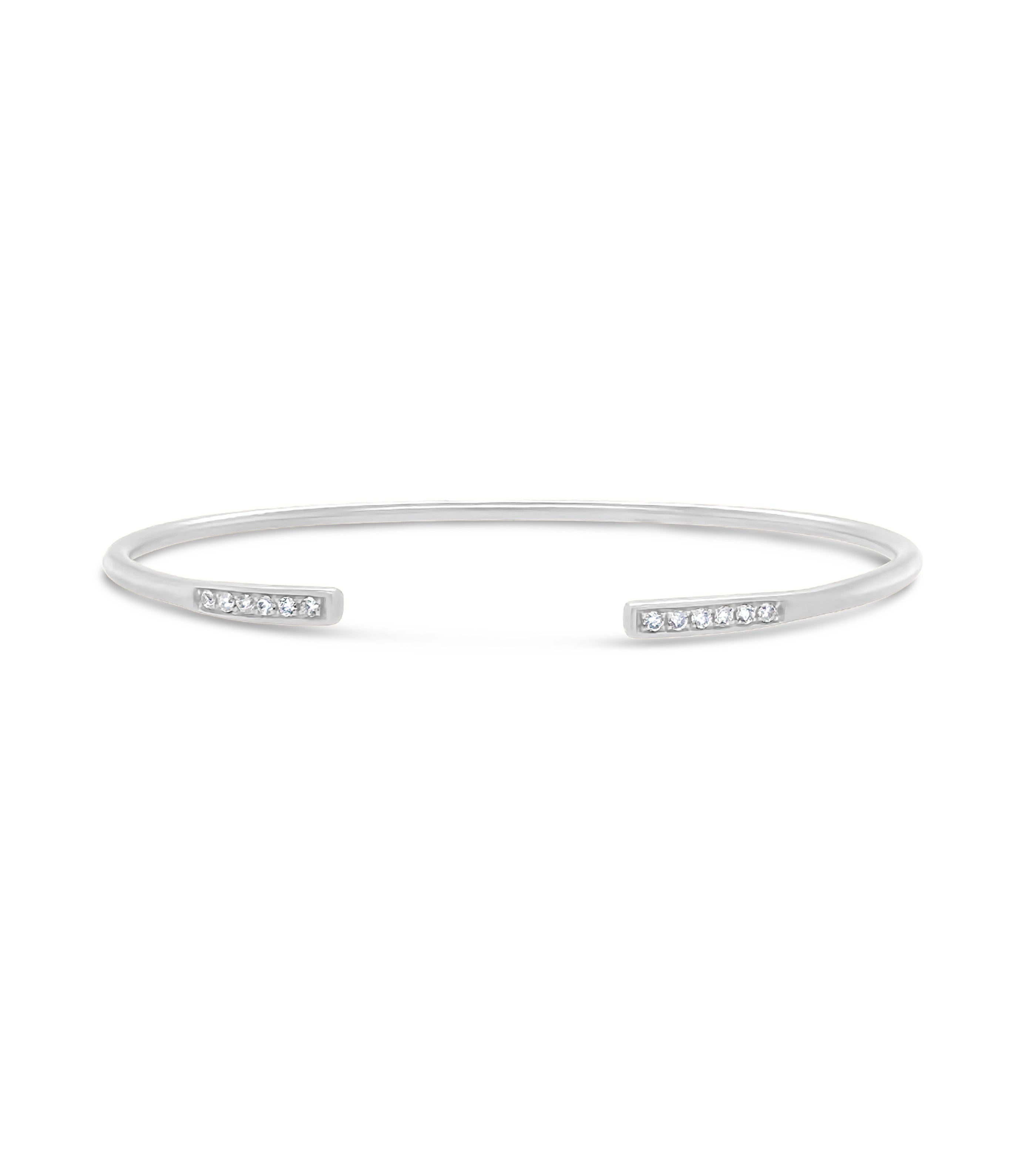 Diamond Bar Flexible Bangle
