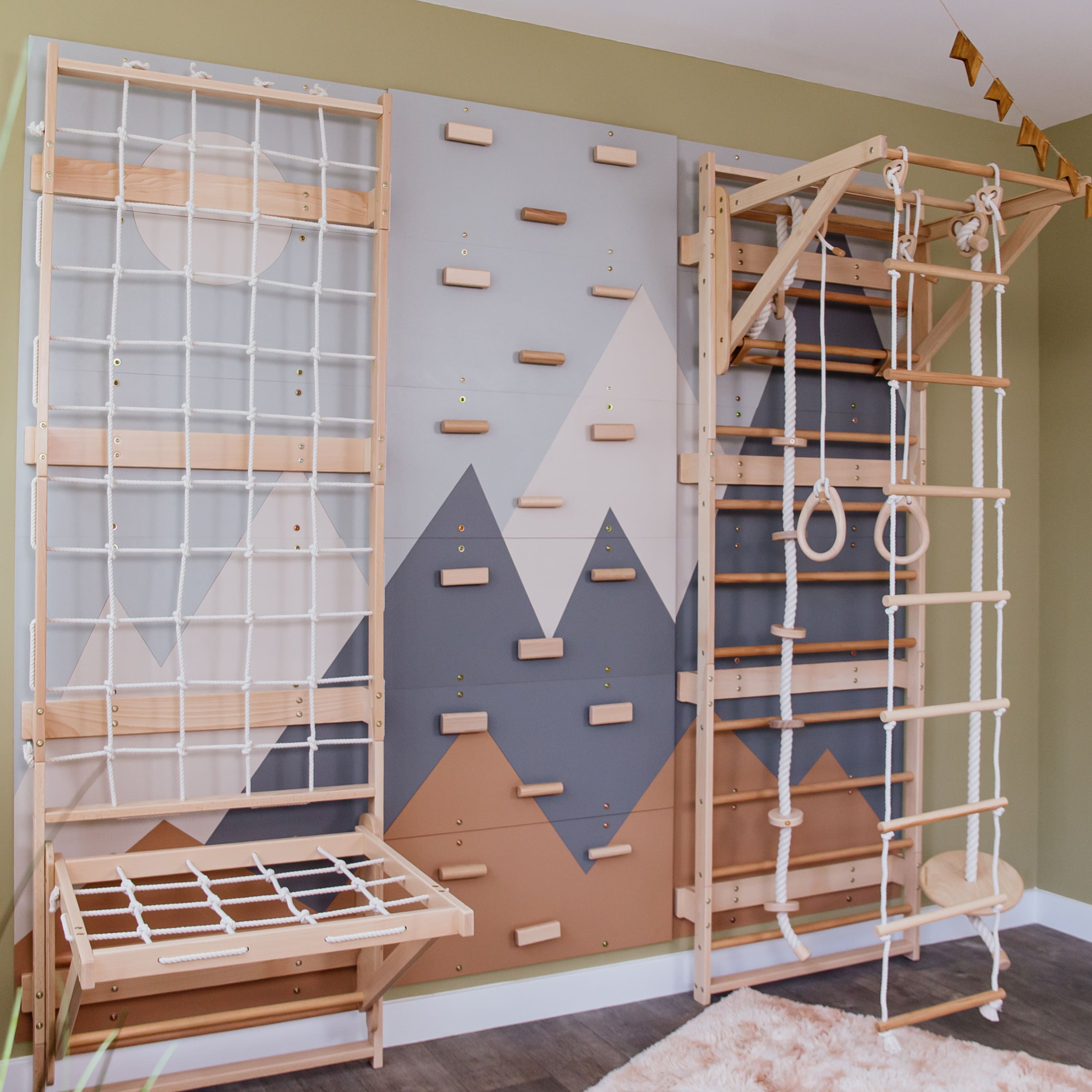 Wood and Hearts 3-in-1 Swedish Ladder Wall Gym