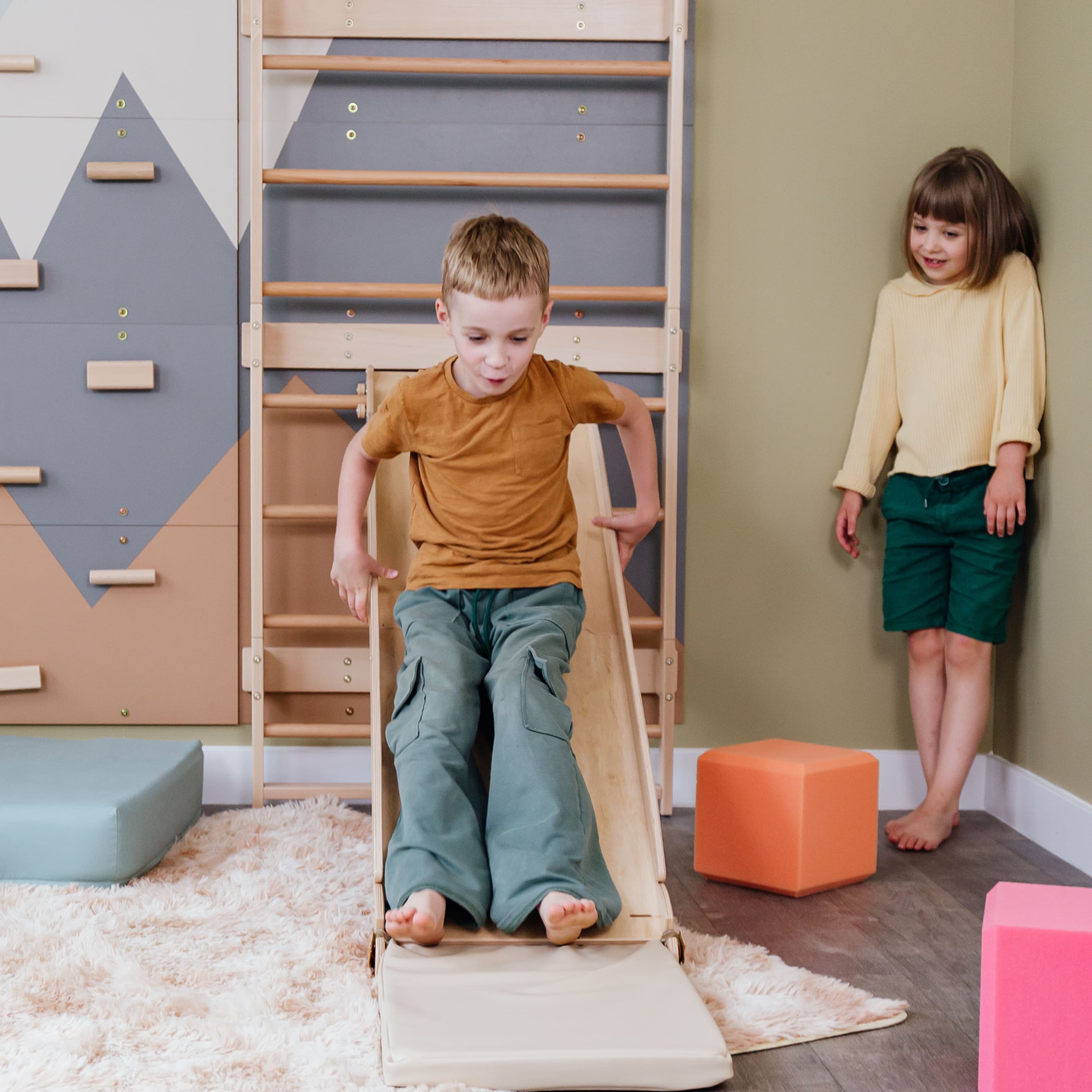 Wood and Hearts 3-in-1 Swedish Ladder Wall Gym