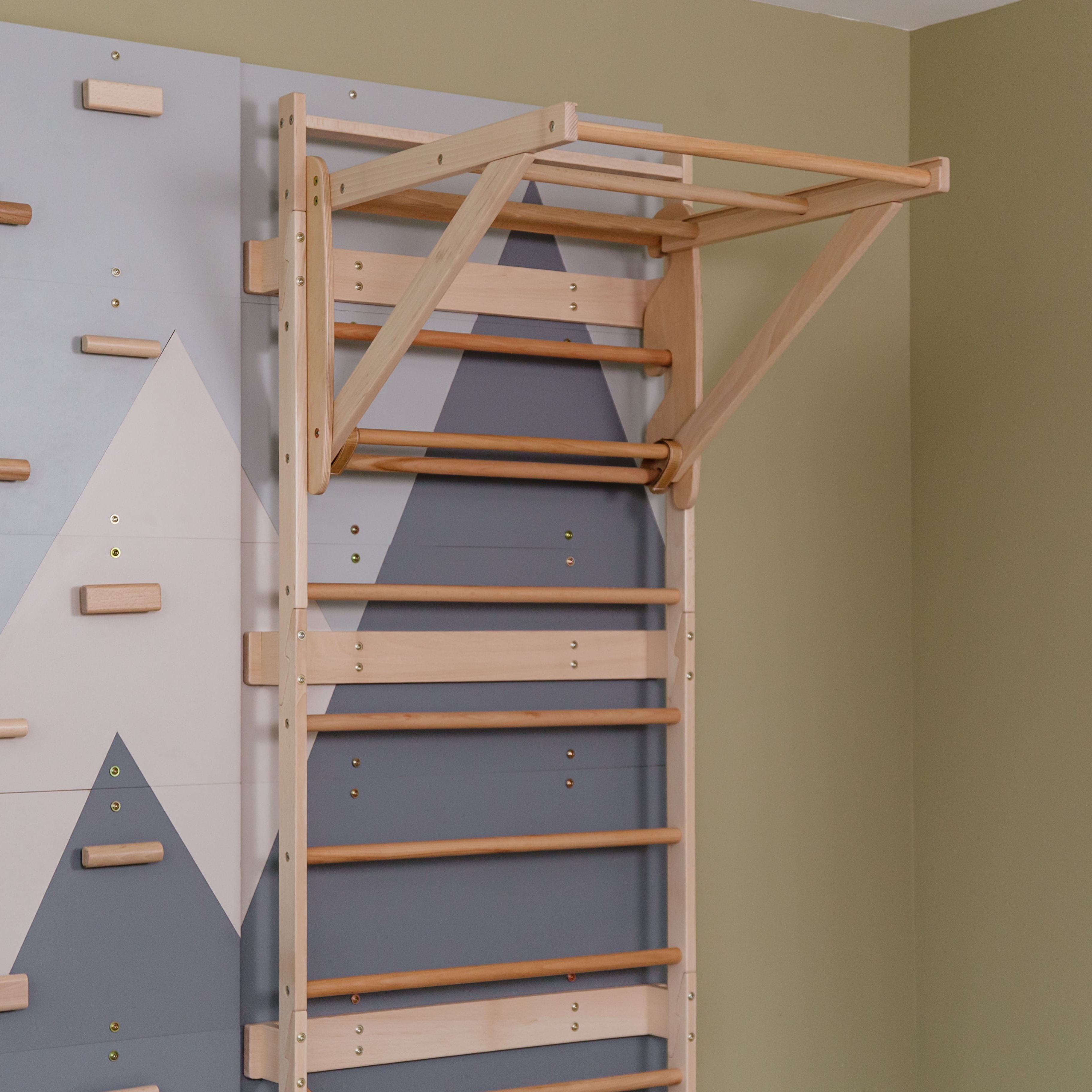 Wood and Hearts 3-in-1 Swedish Ladder Wall Gym