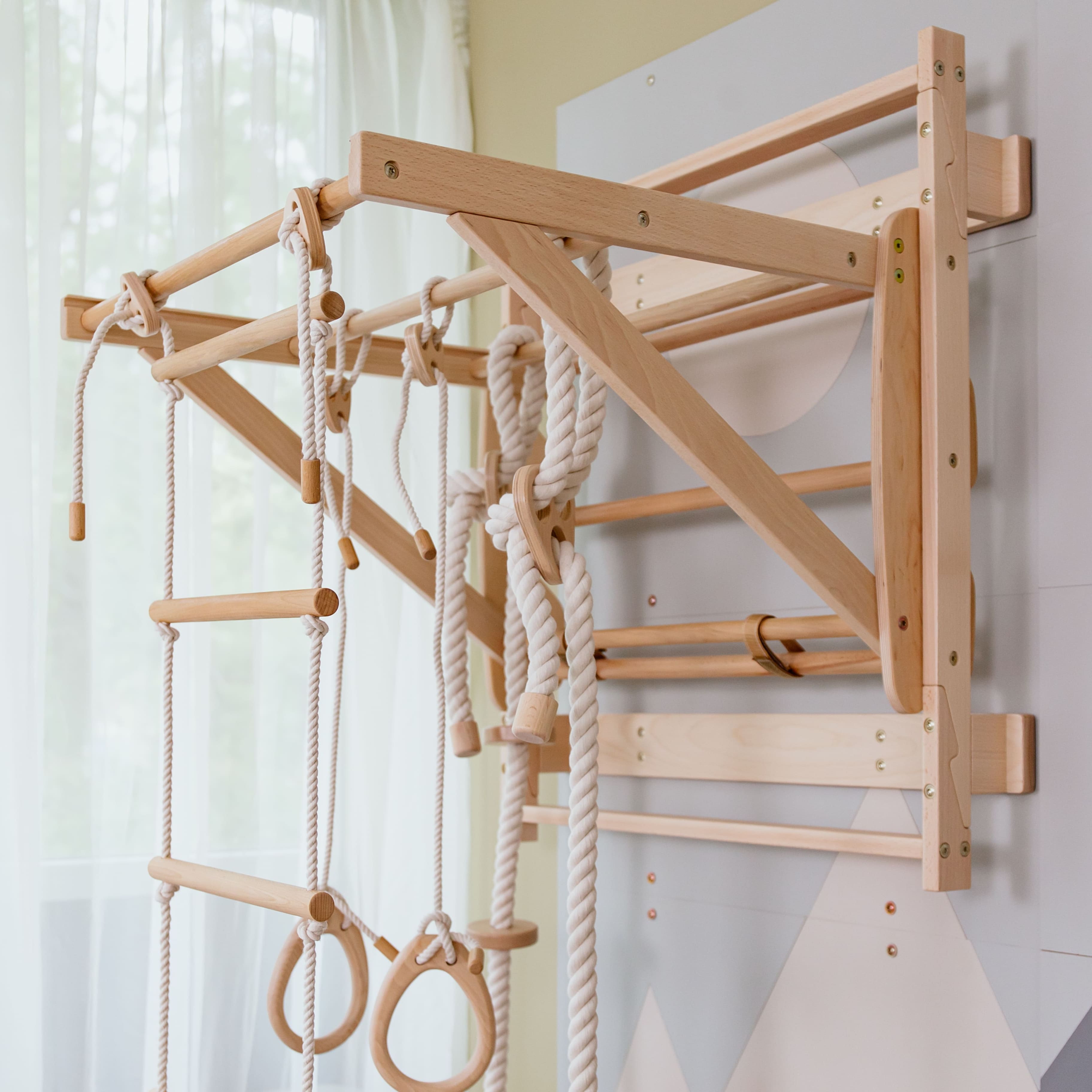 Wood and Hearts 3-in-1 Swedish Ladder Wall Gym