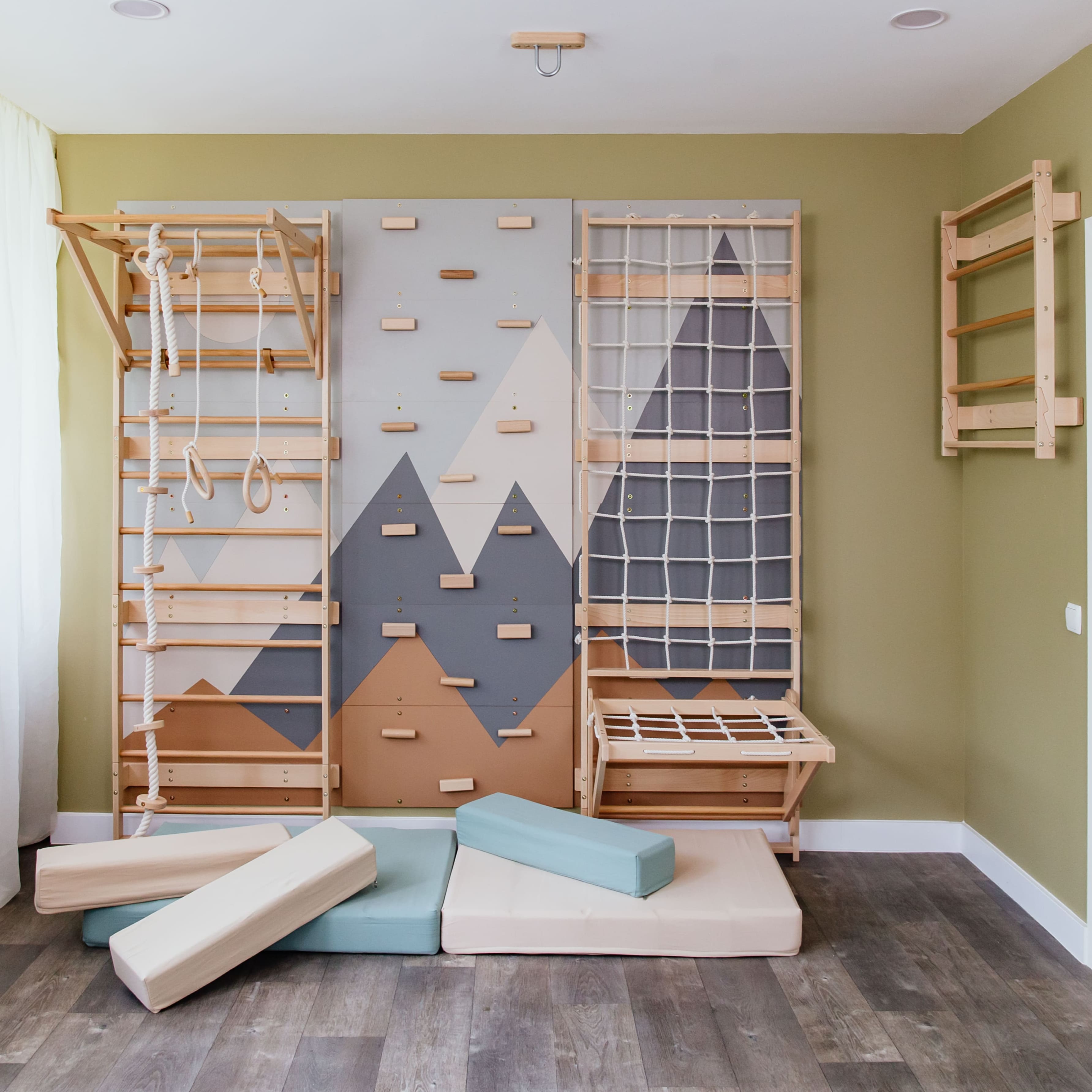 Wood and Hearts 3-in-1 Swedish Ladder Wall Gym