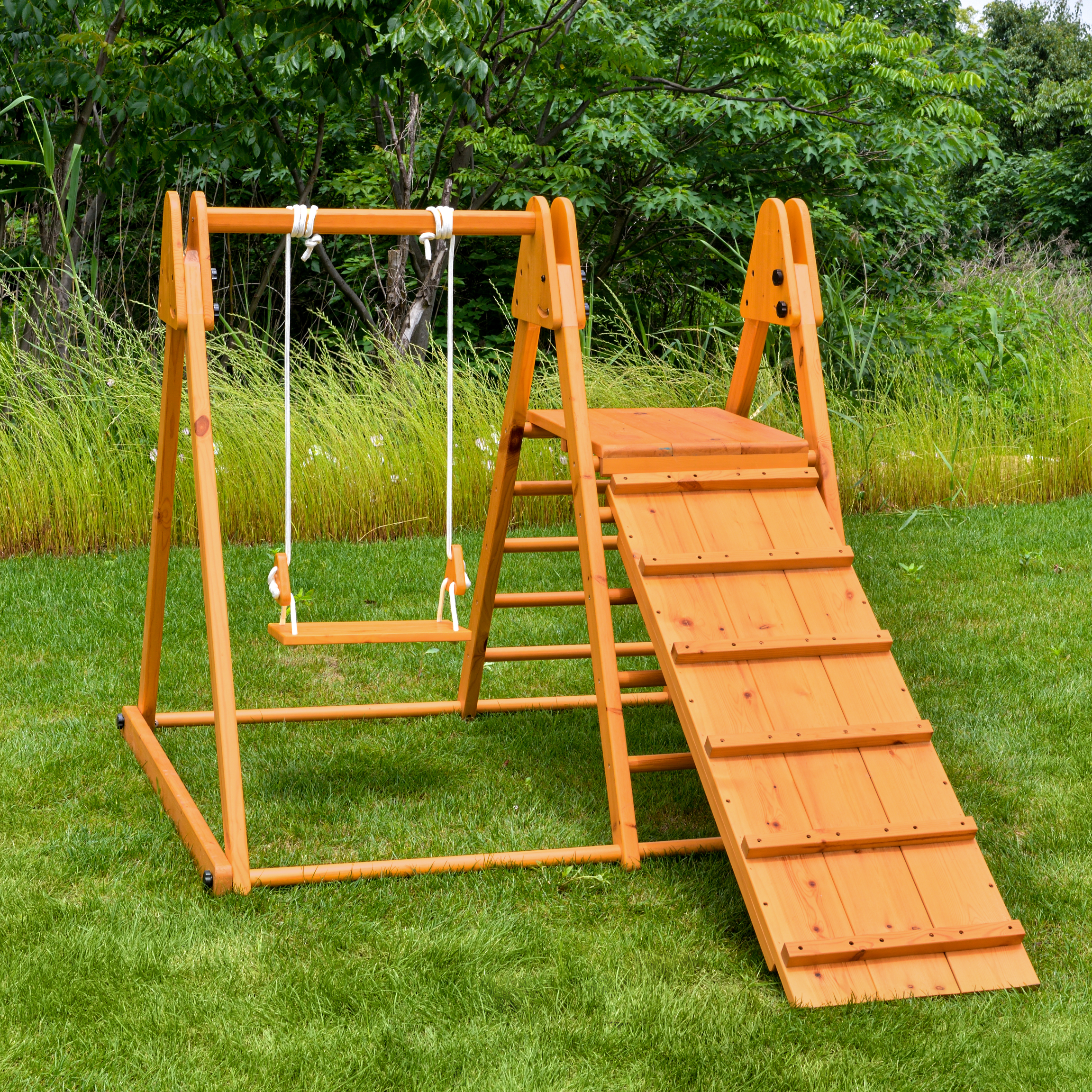 Juniper Folding Indoor & Outdoor Playset | Wooden Climber for Toddlers