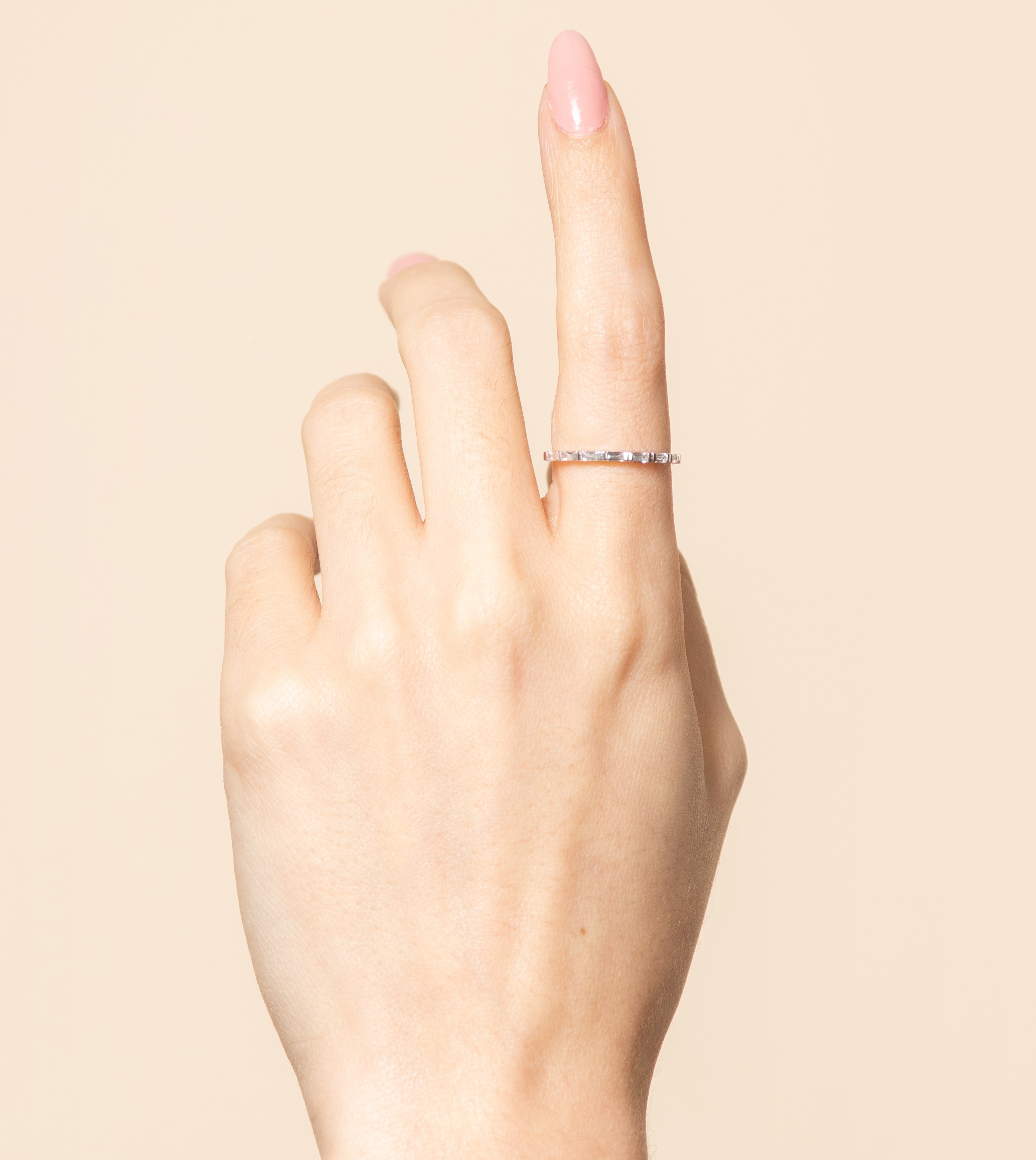 Diamond Baguette Bar Set Band