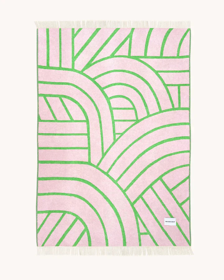 LINES Blanket | Pink / Apple