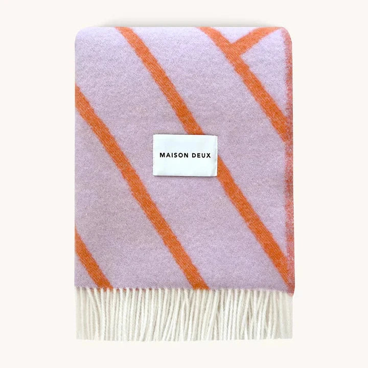 LINES Blanket | Lilac / Orange