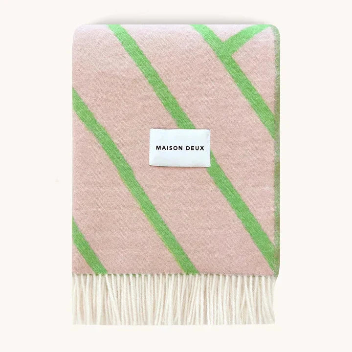 LINES Blanket | Pink / Apple