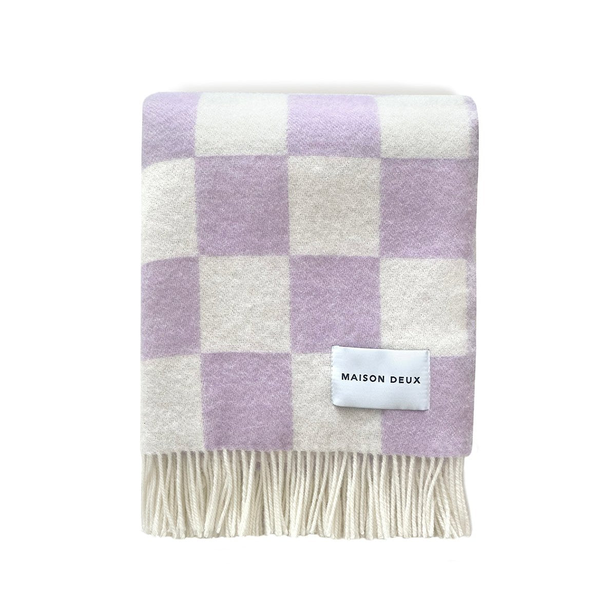 CHECKERBOARD Blanket | Lilac / White