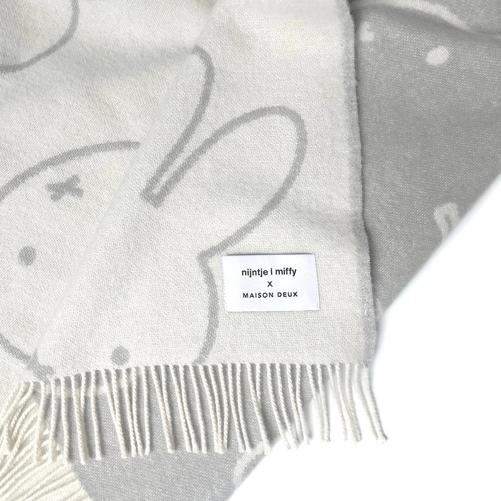 Miffy Blanket Cloud White / Grey Print