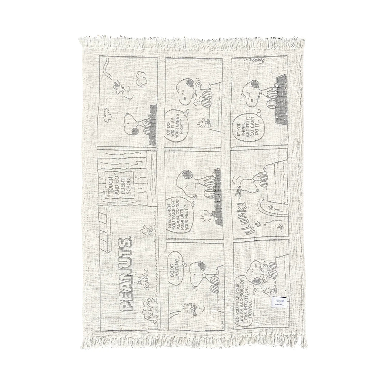 Peanuts Flight School Cotton Blanket