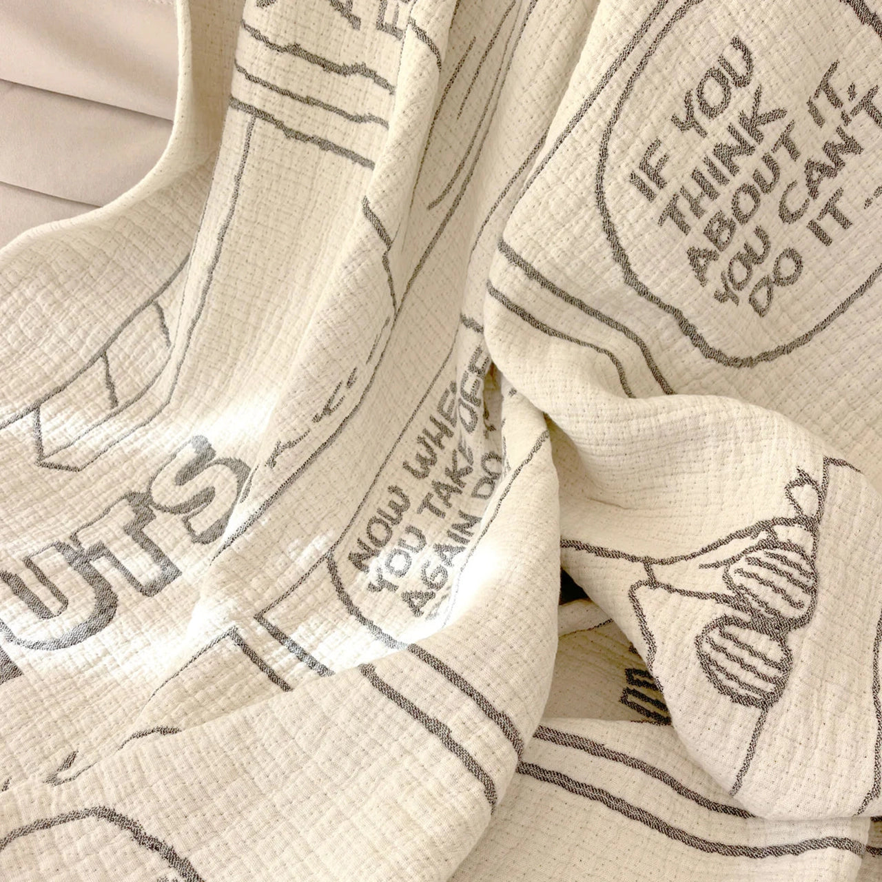 Peanuts Flight School Cotton Blanket