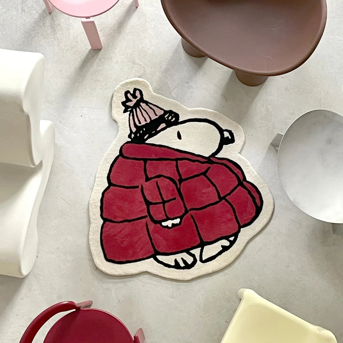 Peanuts Snoopy Puffer Jacket Rug