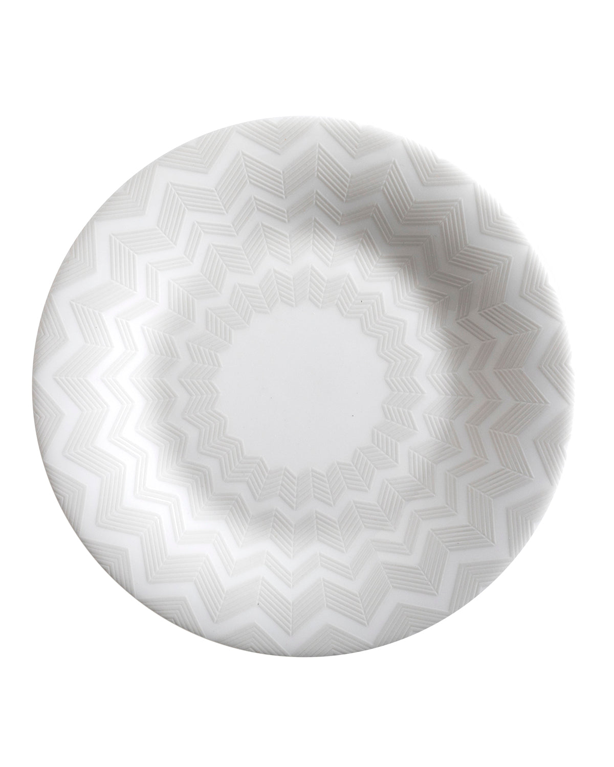 Bread and Butter Plates ZIG ZAG - Set of 6 White