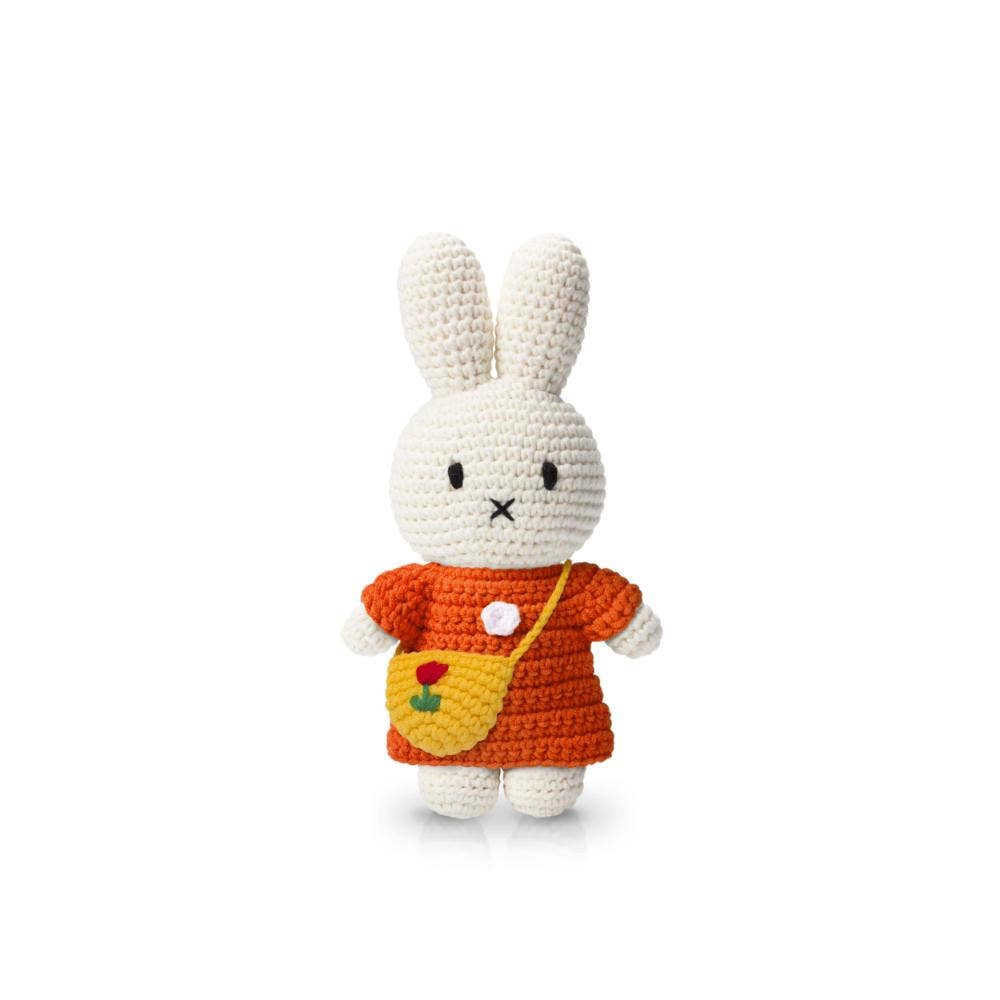 Miffy Crocheted Stuffed Plush - Dress and Tulip Bag