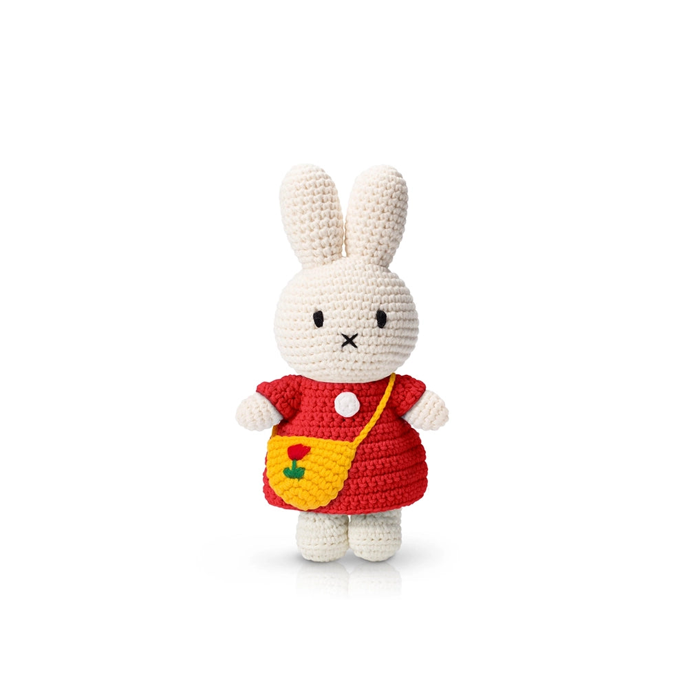 Miffy Crocheted Stuffed Plush - Dress and Tulip Bag