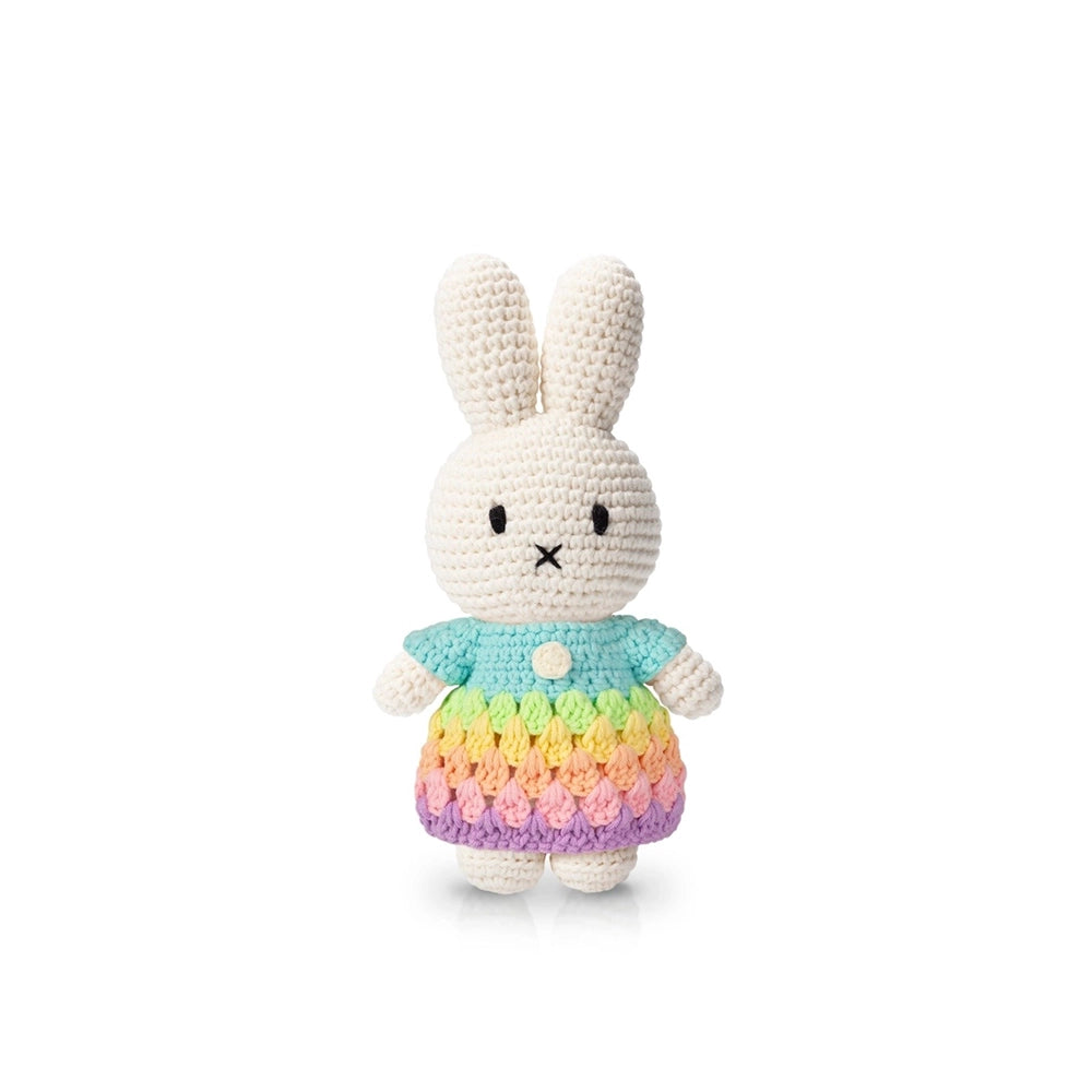 Miffy Crocheted Stuffed Plush - Rainbow Dress